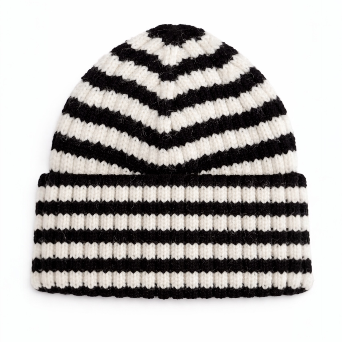 Rib Knit Hat, Obsidian Stripe – SpearmintLOVE