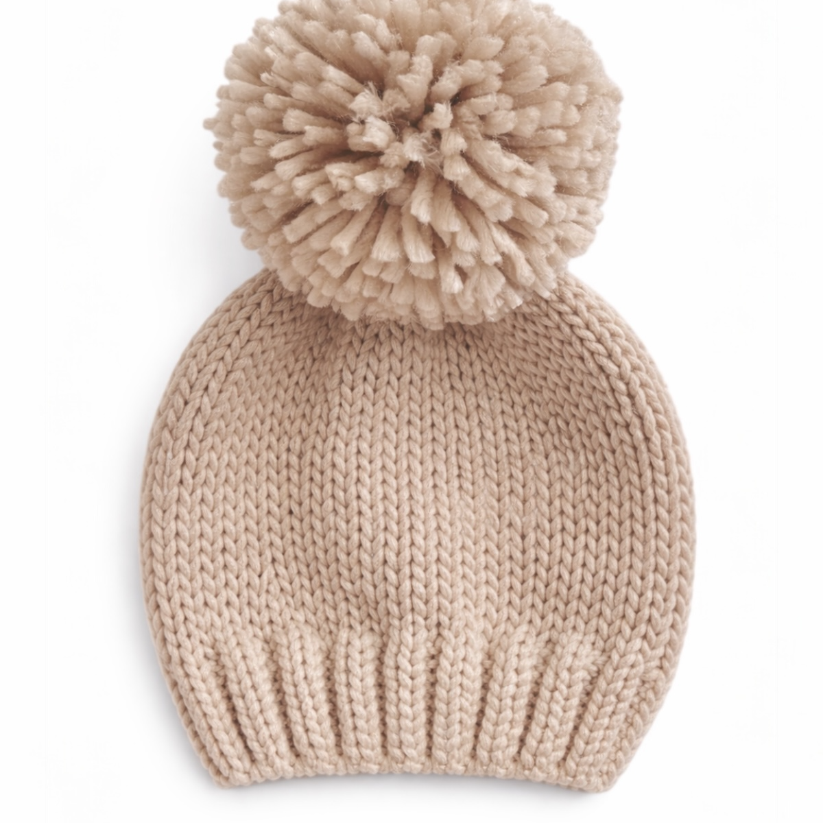 Love Nana Handmade Chunky Knit Wool Blend Winter Hat w/PomPom Oatmeal Beige OS 21fe3ae3356a983bbcf9bf3d6c3414  main image 2