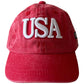 USA Kids Baseball Hat, Vintage Red
