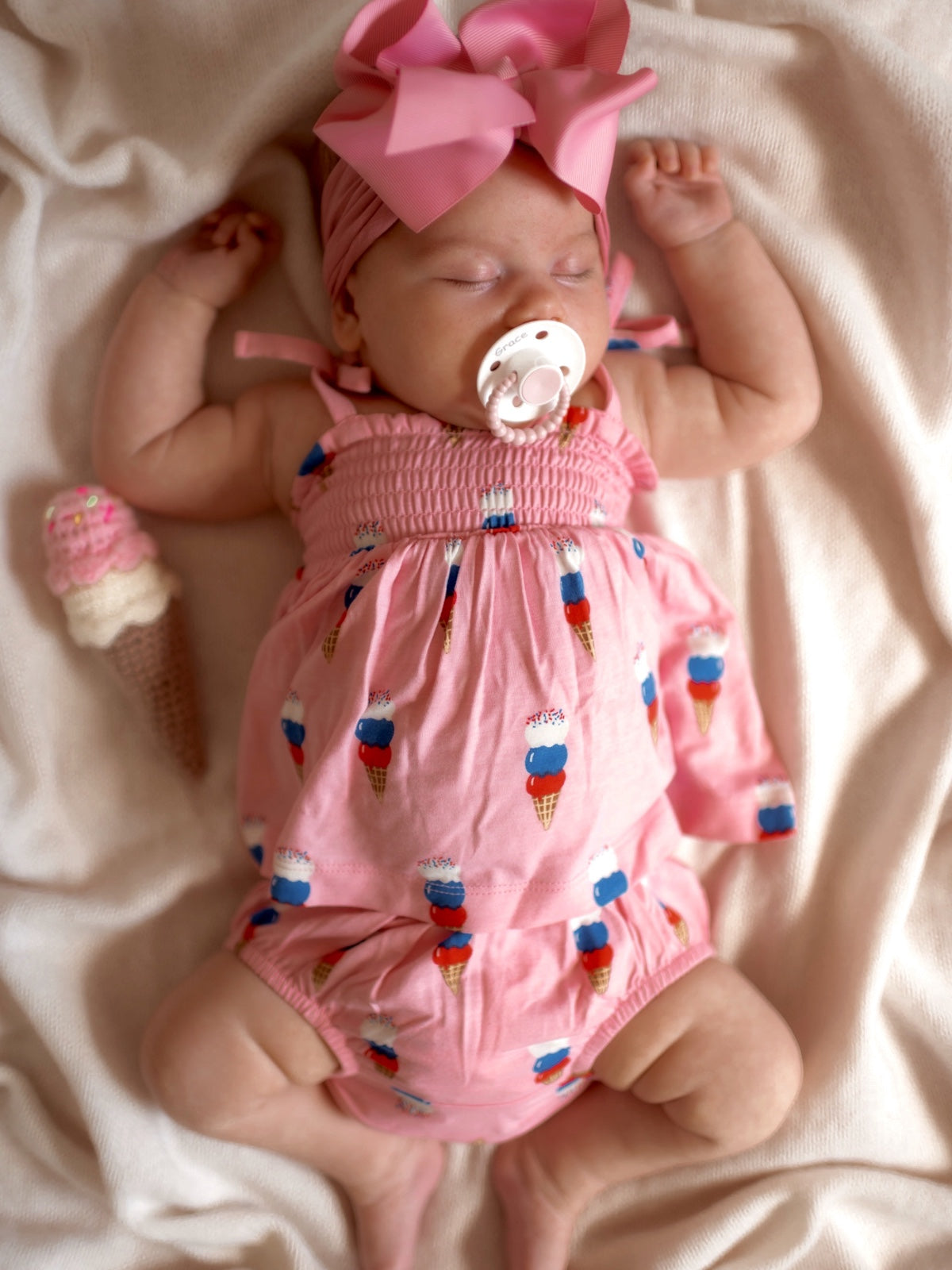 Smocked Set, Pink Ice Cream – SpearmintLOVE