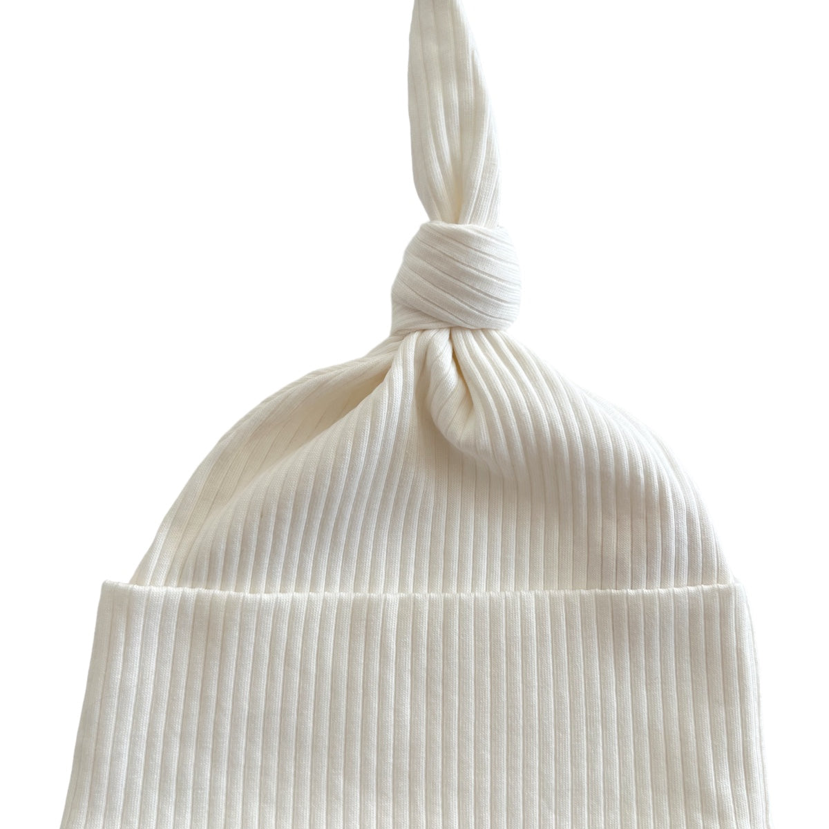 Ivory / Organic Ribbed Beanie – SpearmintLOVE