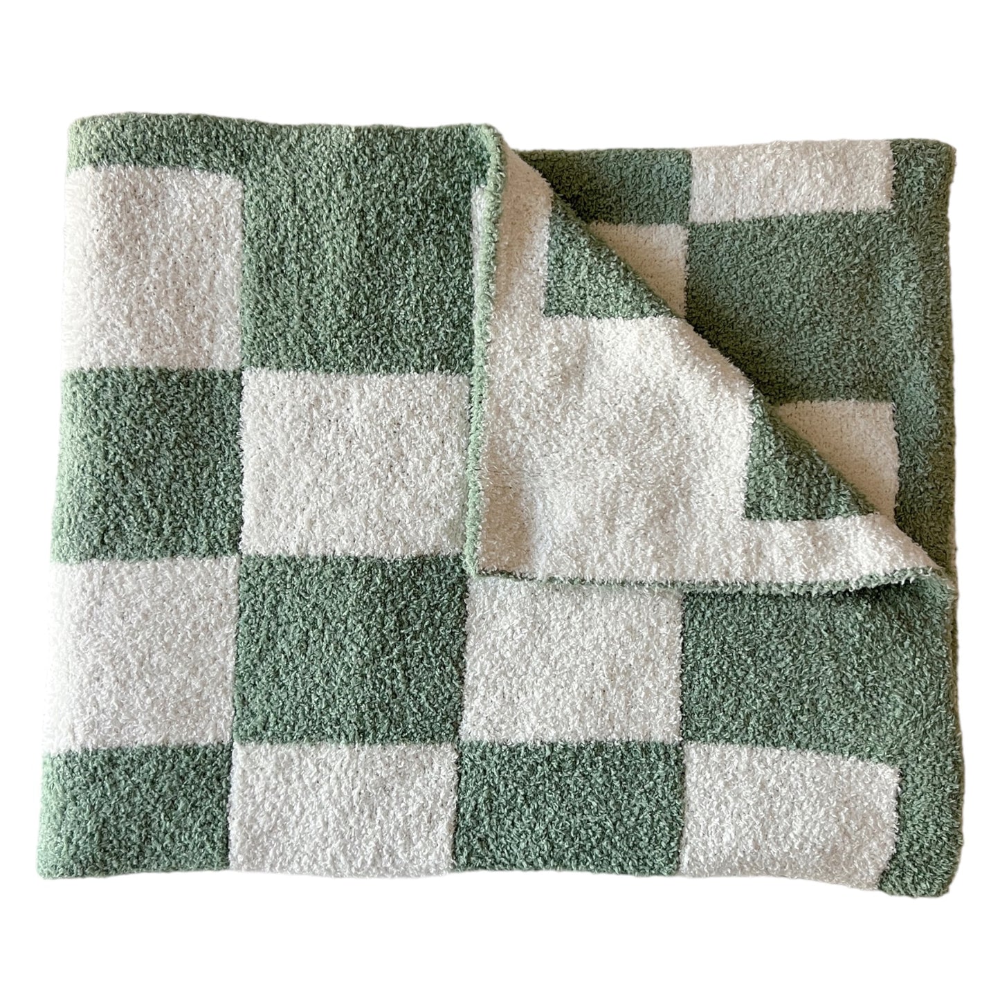 Phufy™ Bliss Checker Blanket, Sage