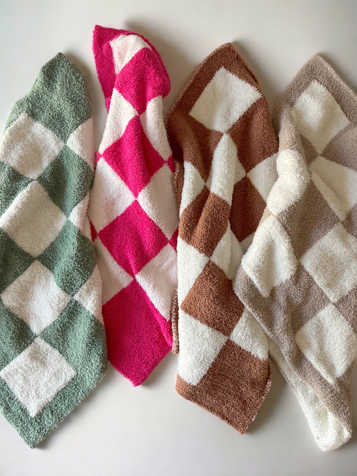 PhufyBliss™ Checker Mini Blanket, Nutmeg