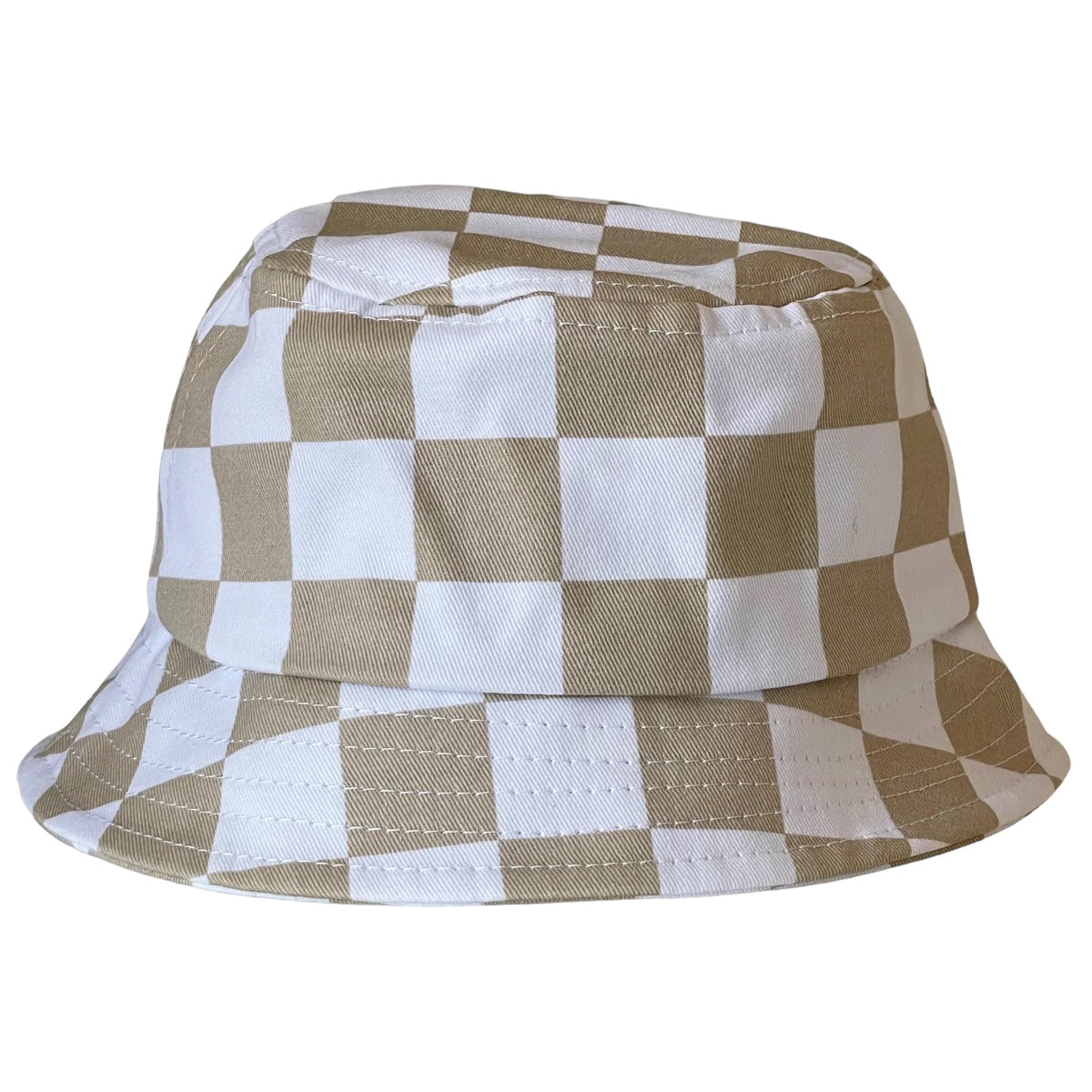 NWT J.Crew Factory Ivory & Beige Gingham Checkered Bucket Hat Size Med / Large Gingham Bucket Hat | EverYou.com was tlcdirect.org | ACS main image 2
