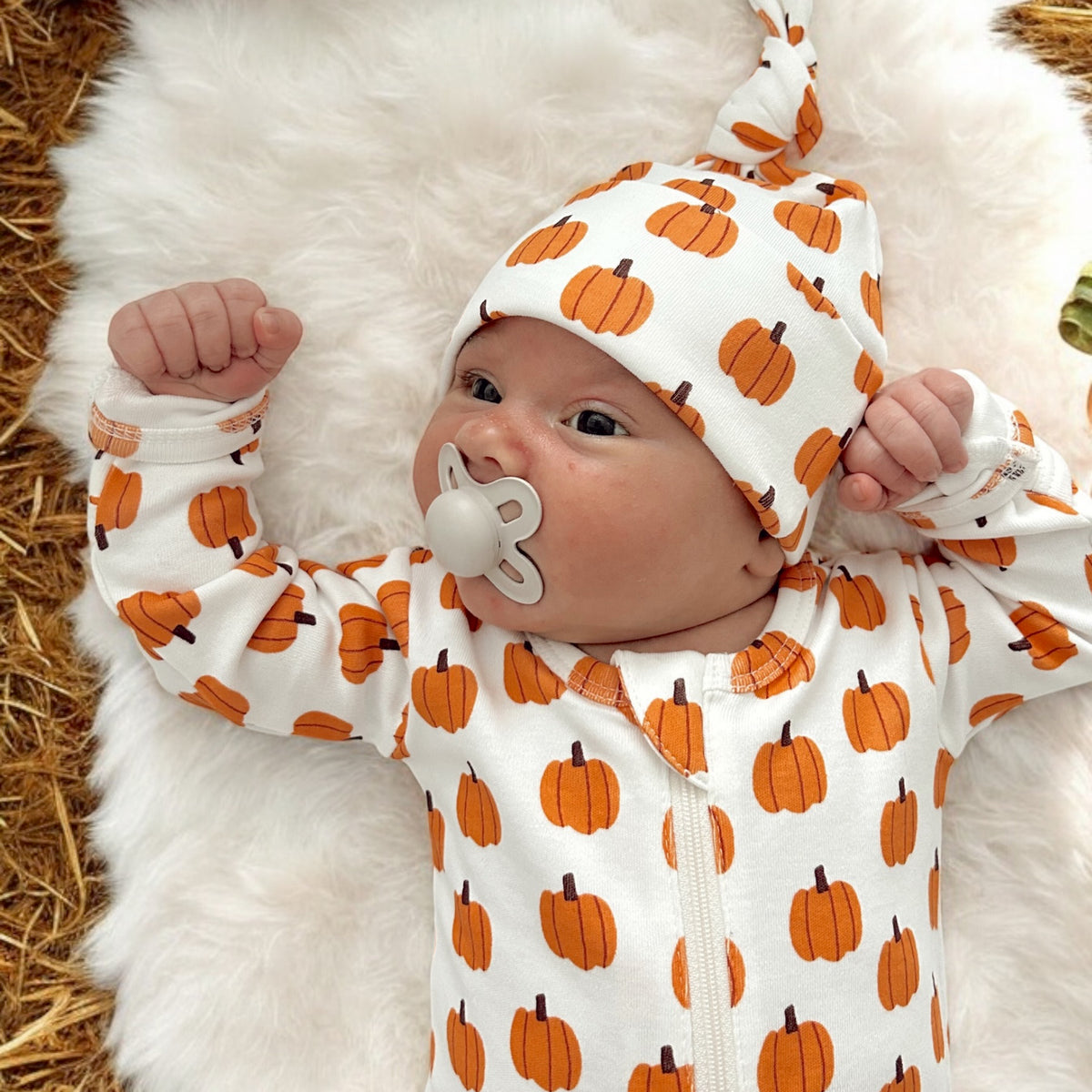 Pumpkin Organic Beanie – SpearmintLOVE