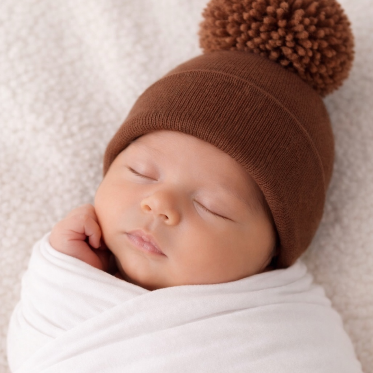 帽子 andmary Baby knit babushka ivory ANDMARY】Baby knit babushka