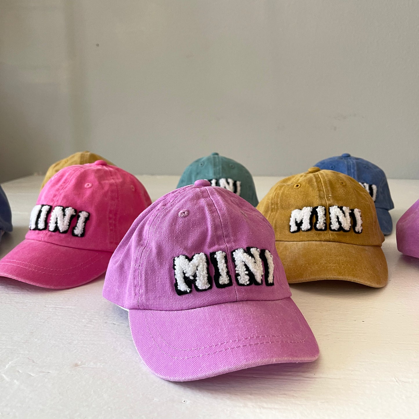 MINI Kids Baseball Hat, Vintage Wash Caribbean Green