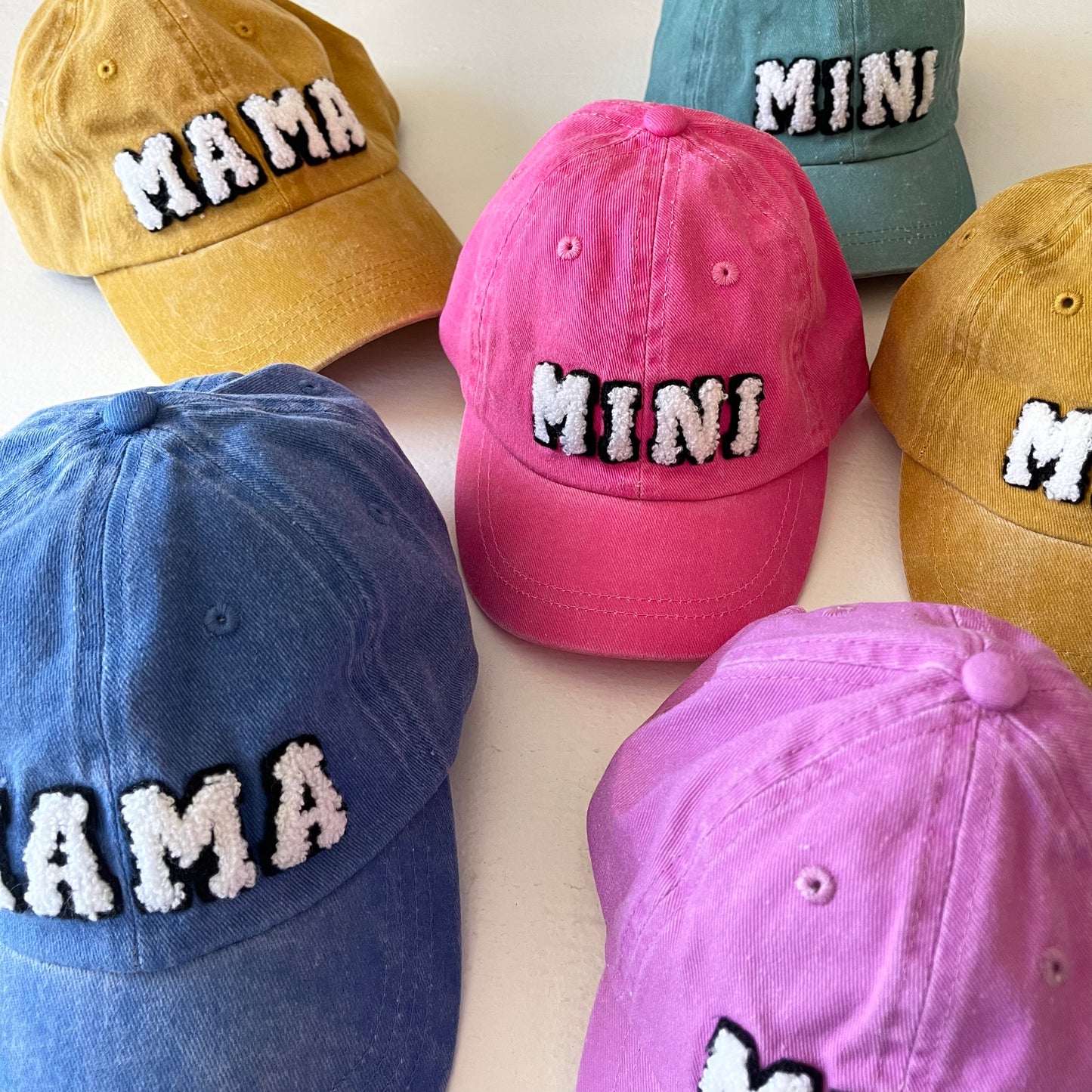 MAMA Adult Baseball Hat, Vintage Wash Ocean Blue