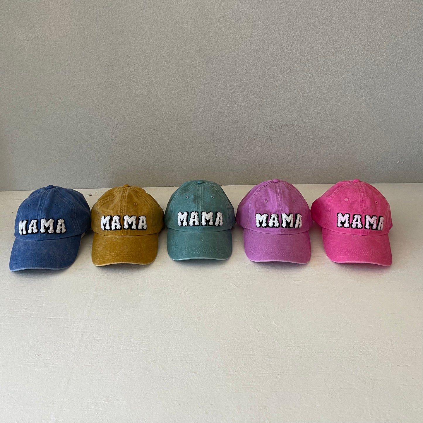 MAMA Adult Baseball Hat, Vintage Wash Ocean Blue