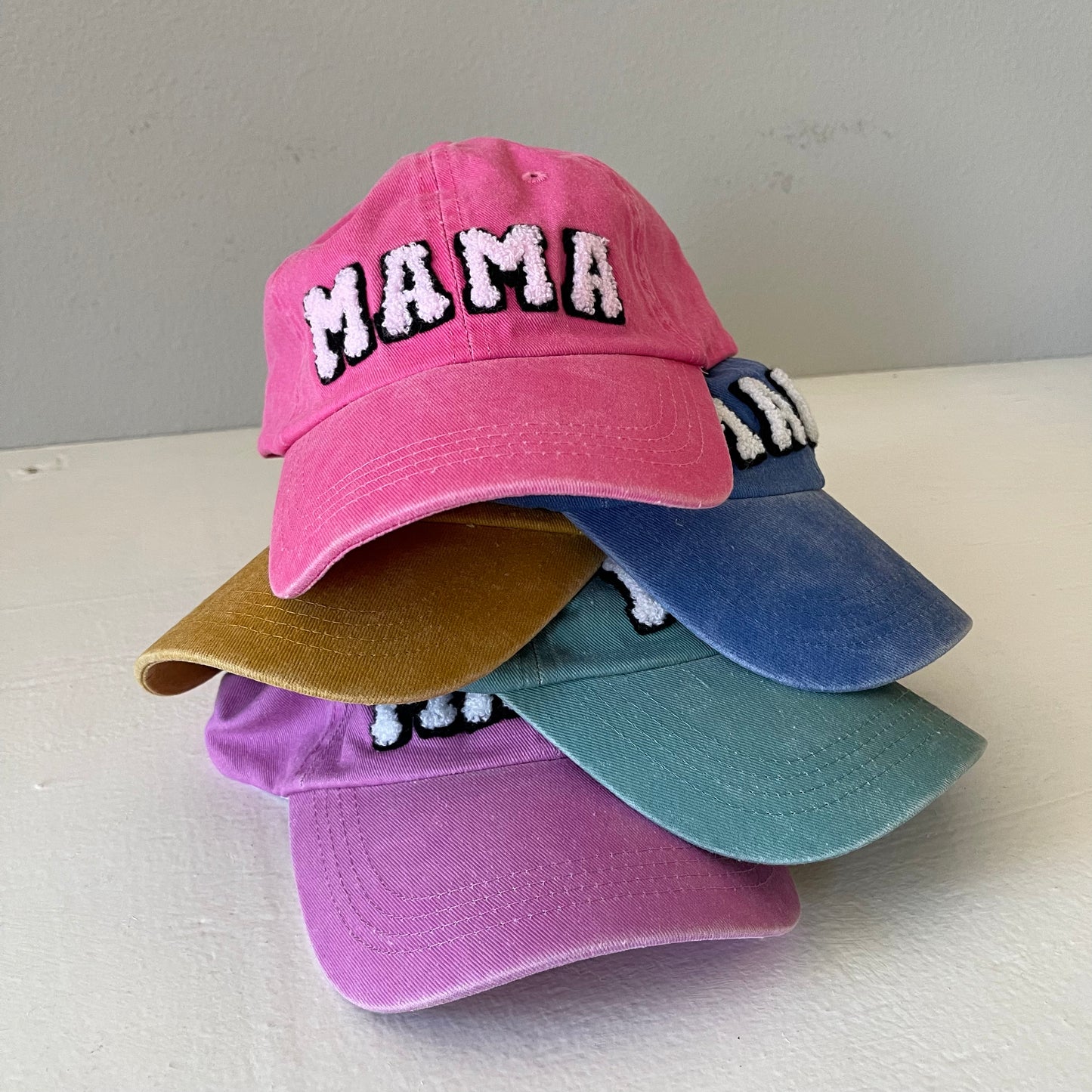 MAMA Adult Baseball Hat, Vintage Wash Ocean Blue