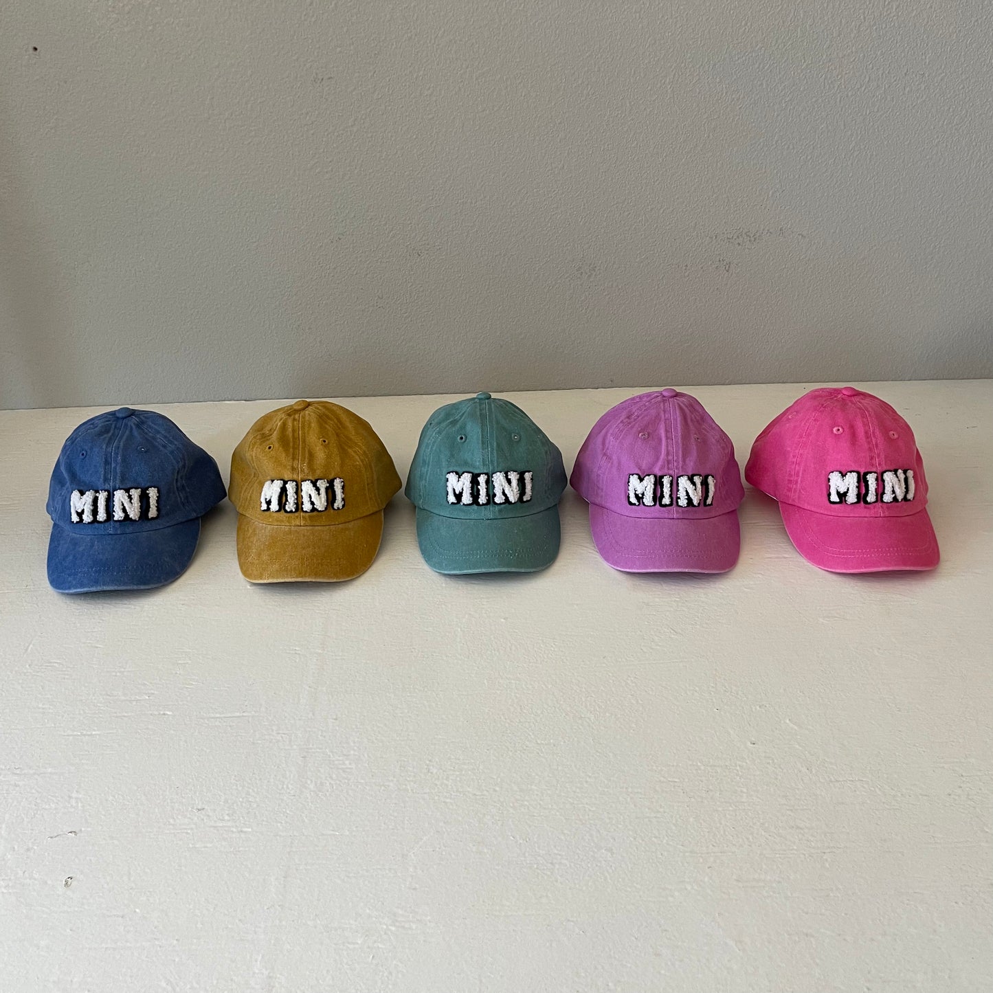 MINI Kids Baseball Hat, Vintage Wash Caribbean Green