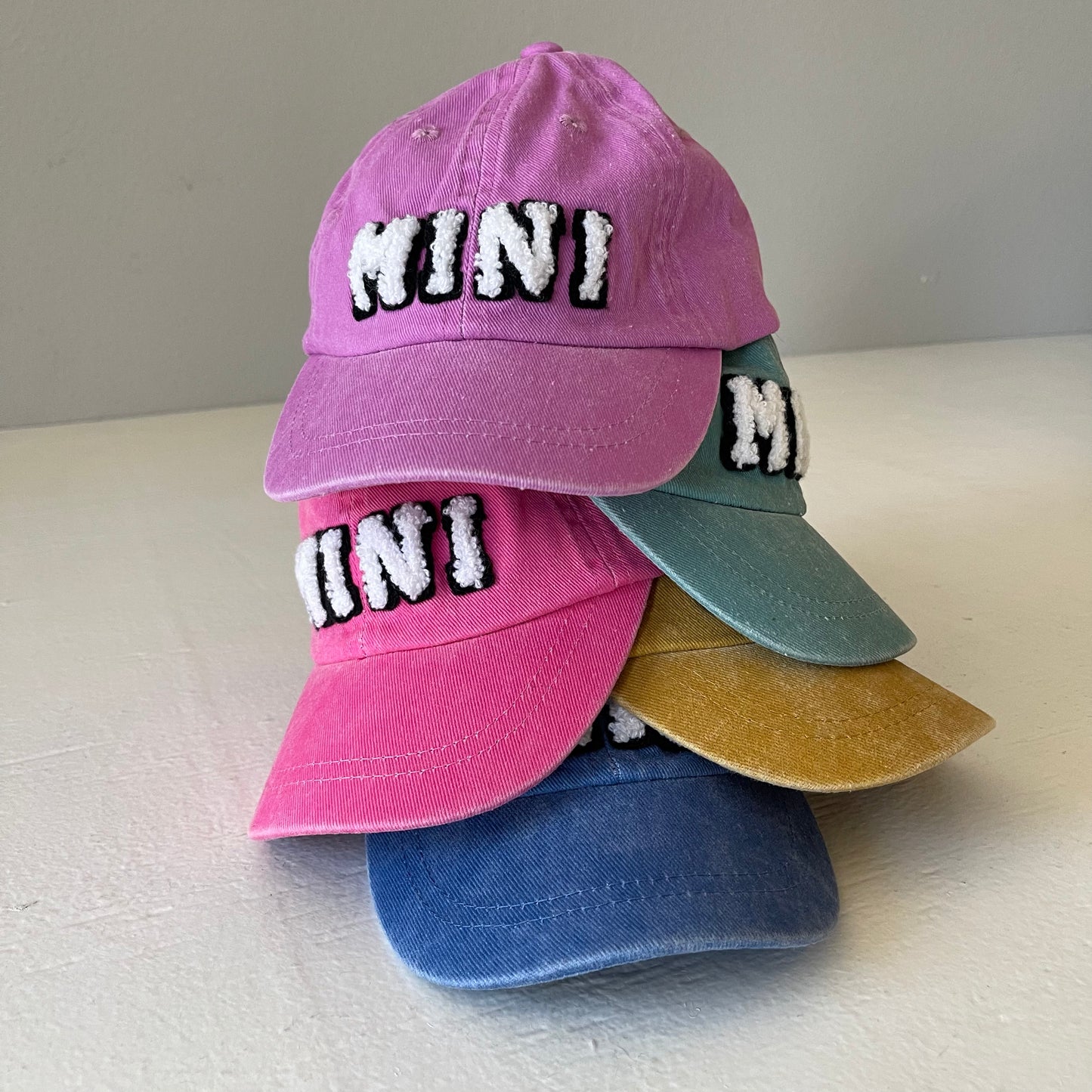 MINI Kids Baseball Hat, Vintage Wash Caribbean Green
