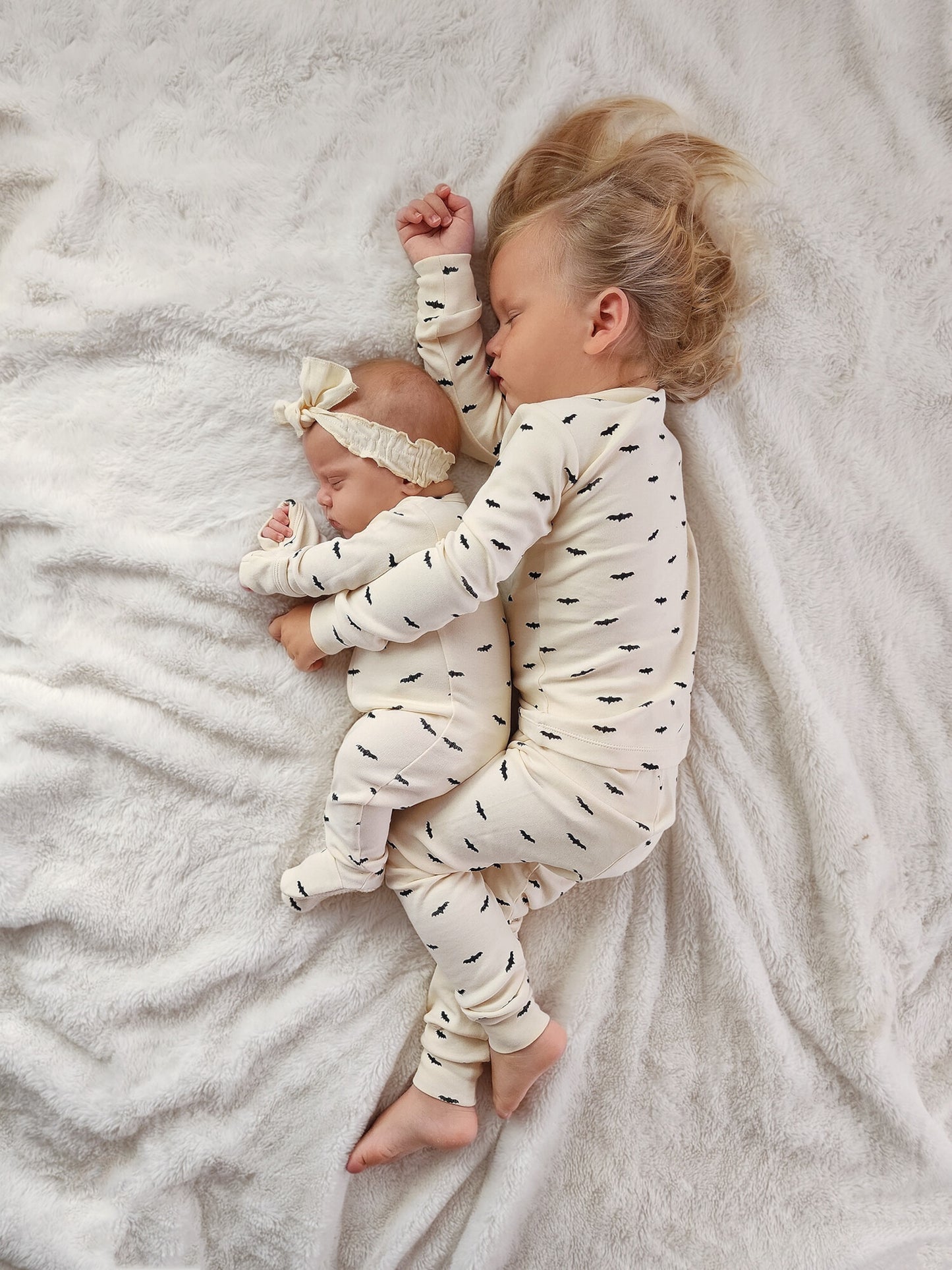 Organic Long Sleeve Pajama Set, Bats