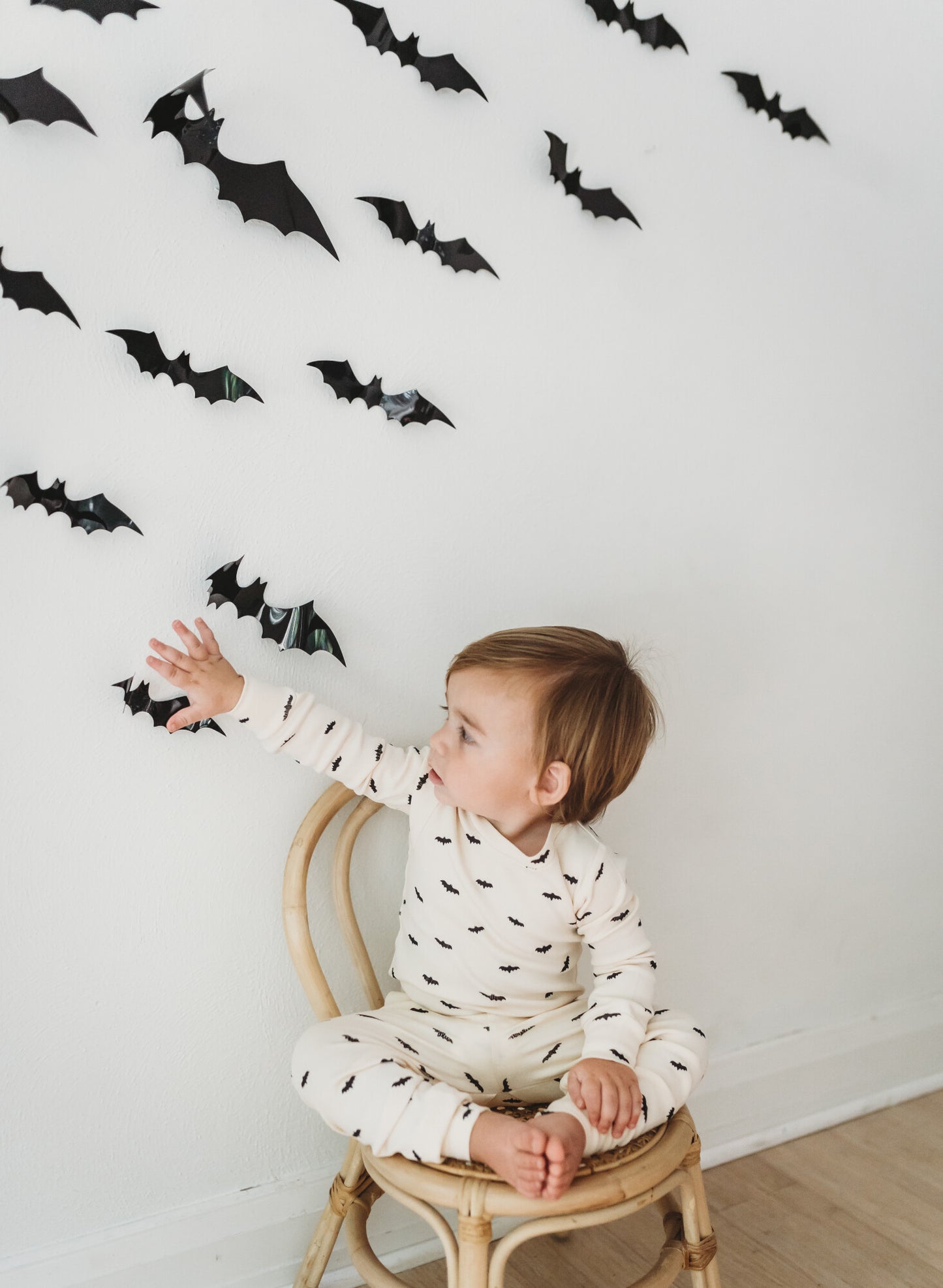 Organic Long Sleeve Pajama Set, Bats