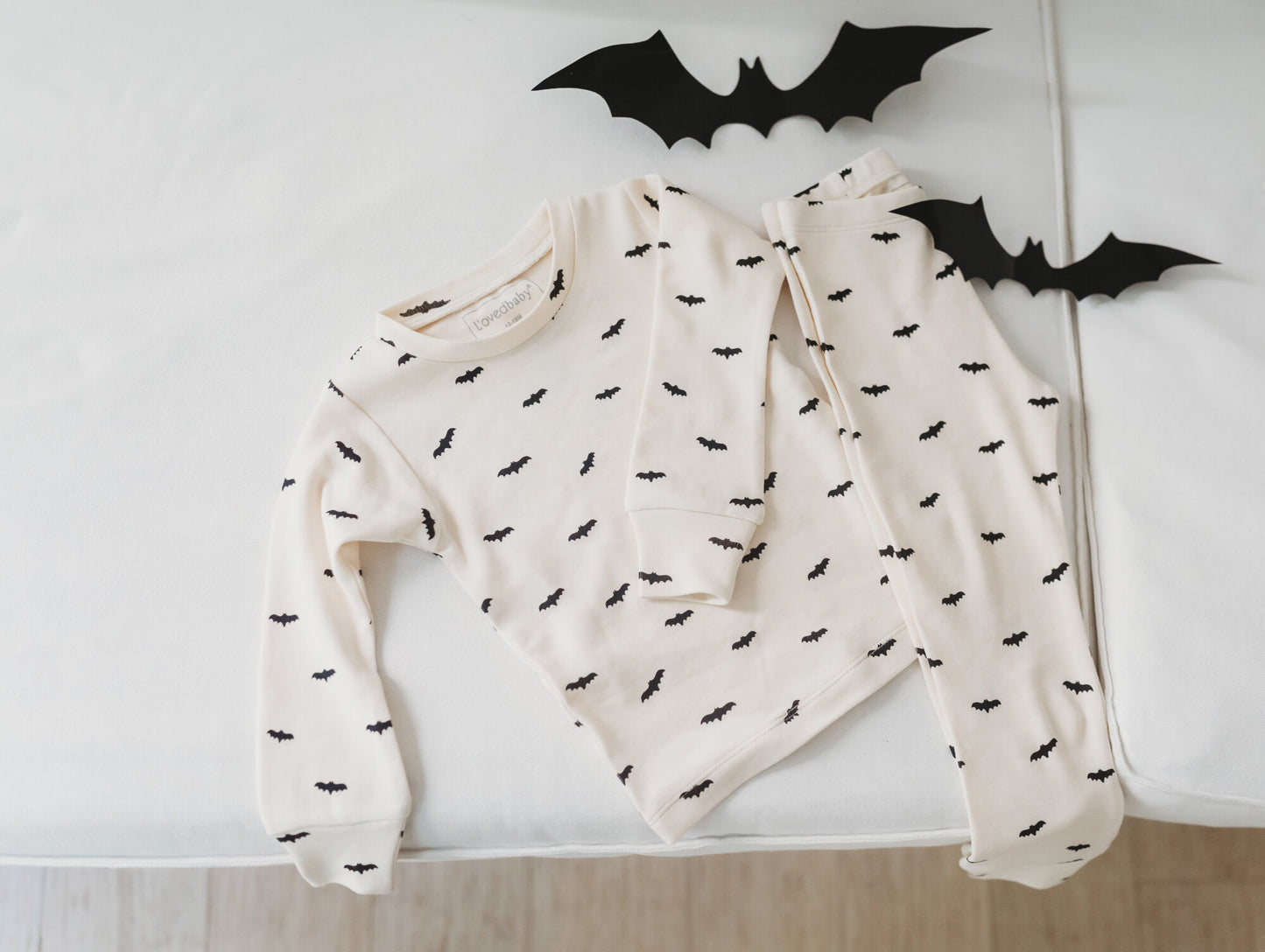 Organic Long Sleeve Pajama Set, Bats