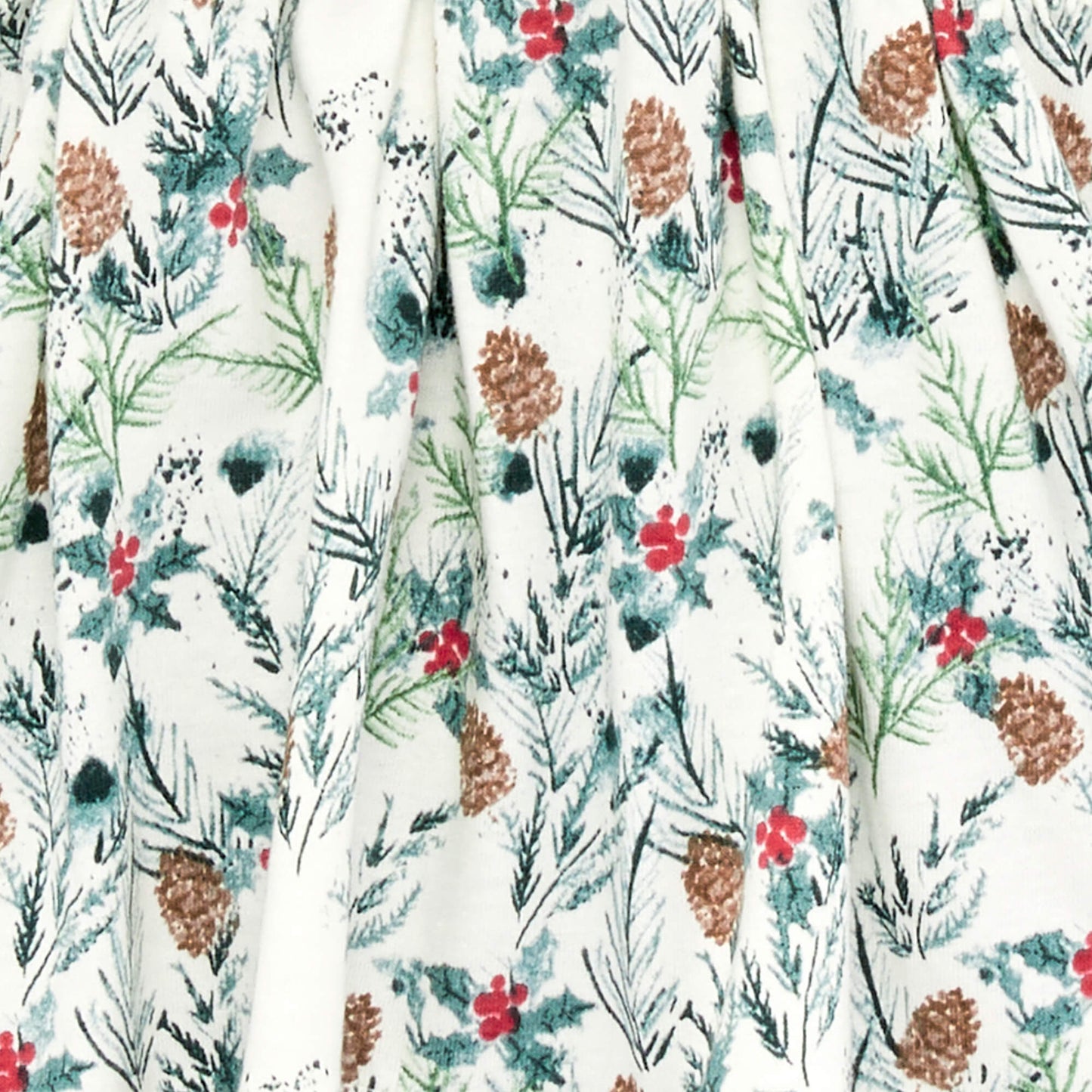 Ribbed Bodysuit & Dress Set, Peaceful Pinecones
