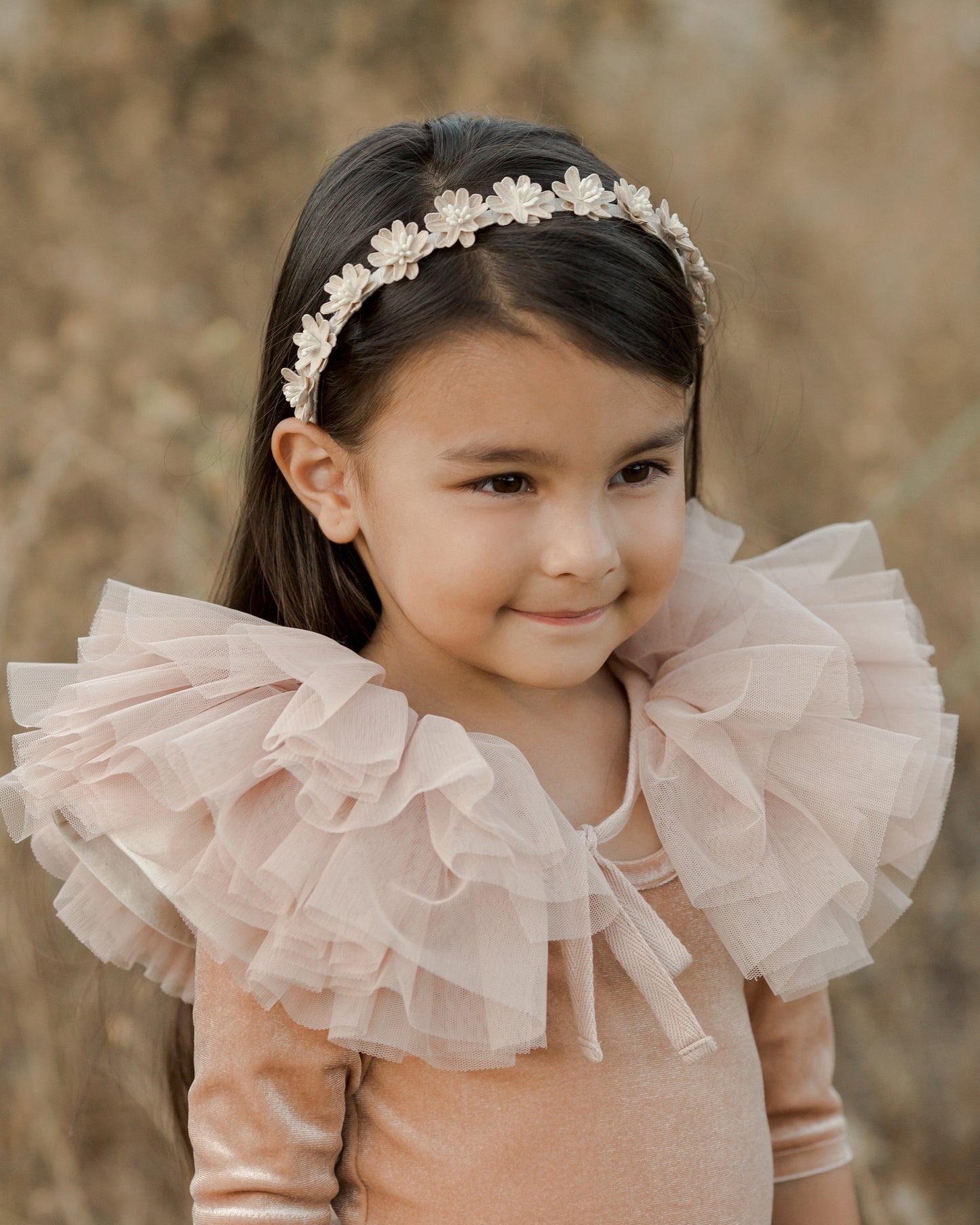 Ruffle Tulle Collar, Blush