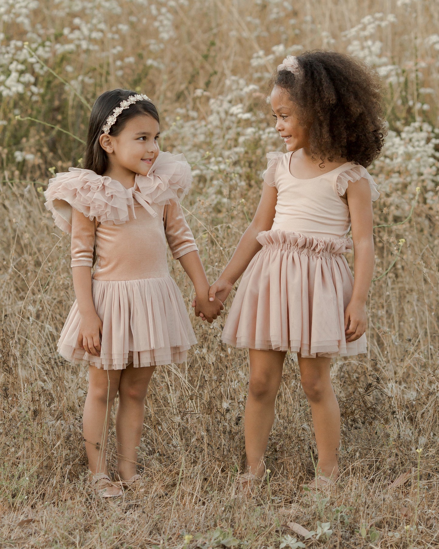 Ruffle Tulle Collar, Blush