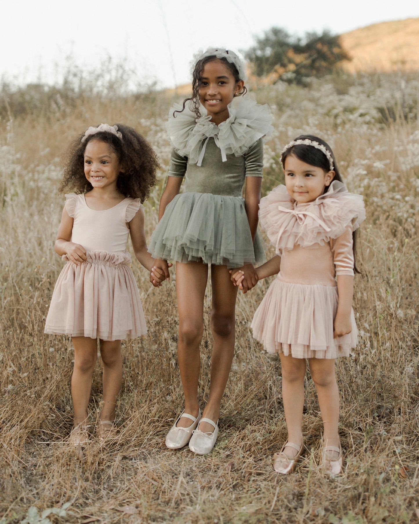 Ruffle Tulle Collar, Blush