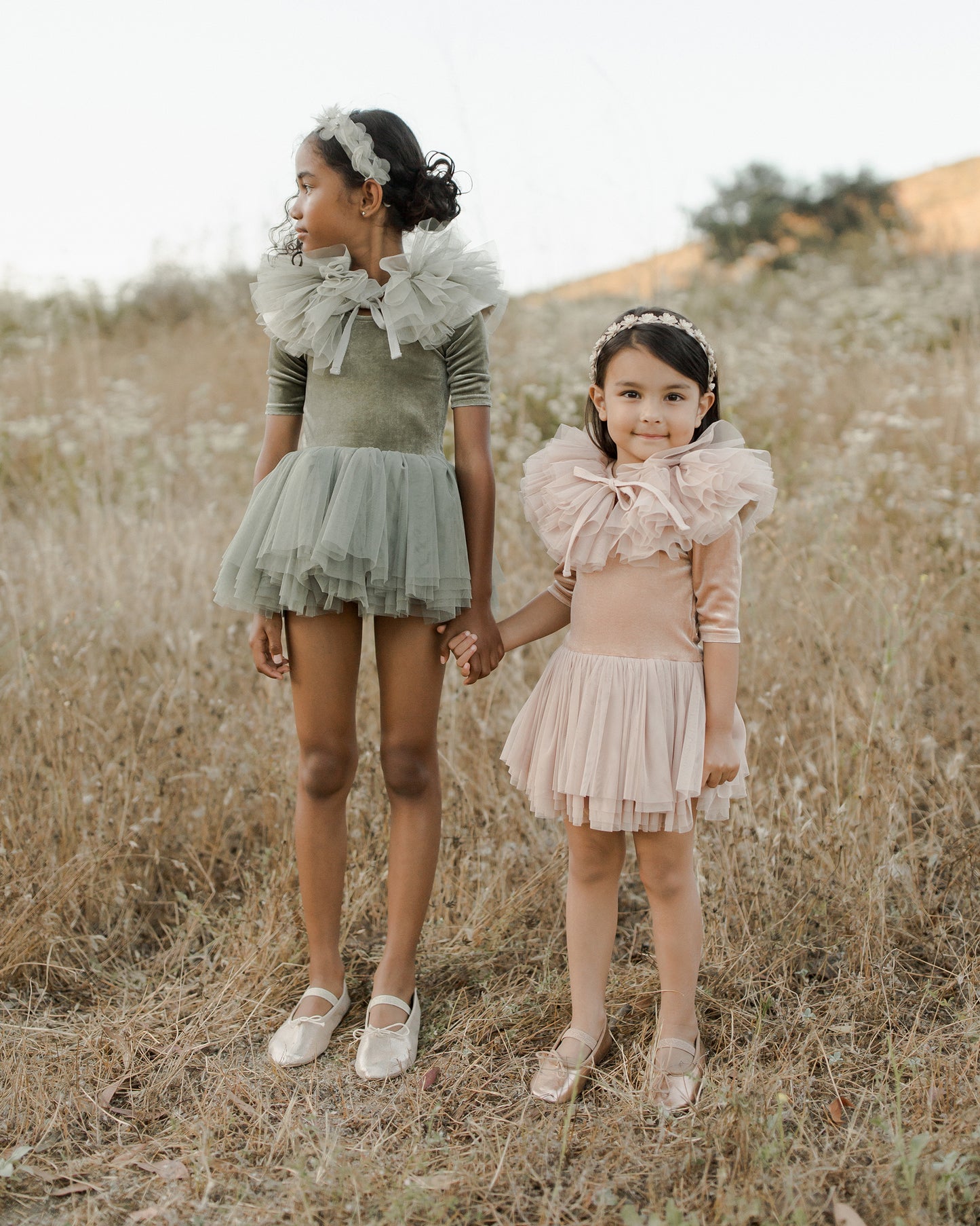 Ruffle Tulle Collar, Blush
