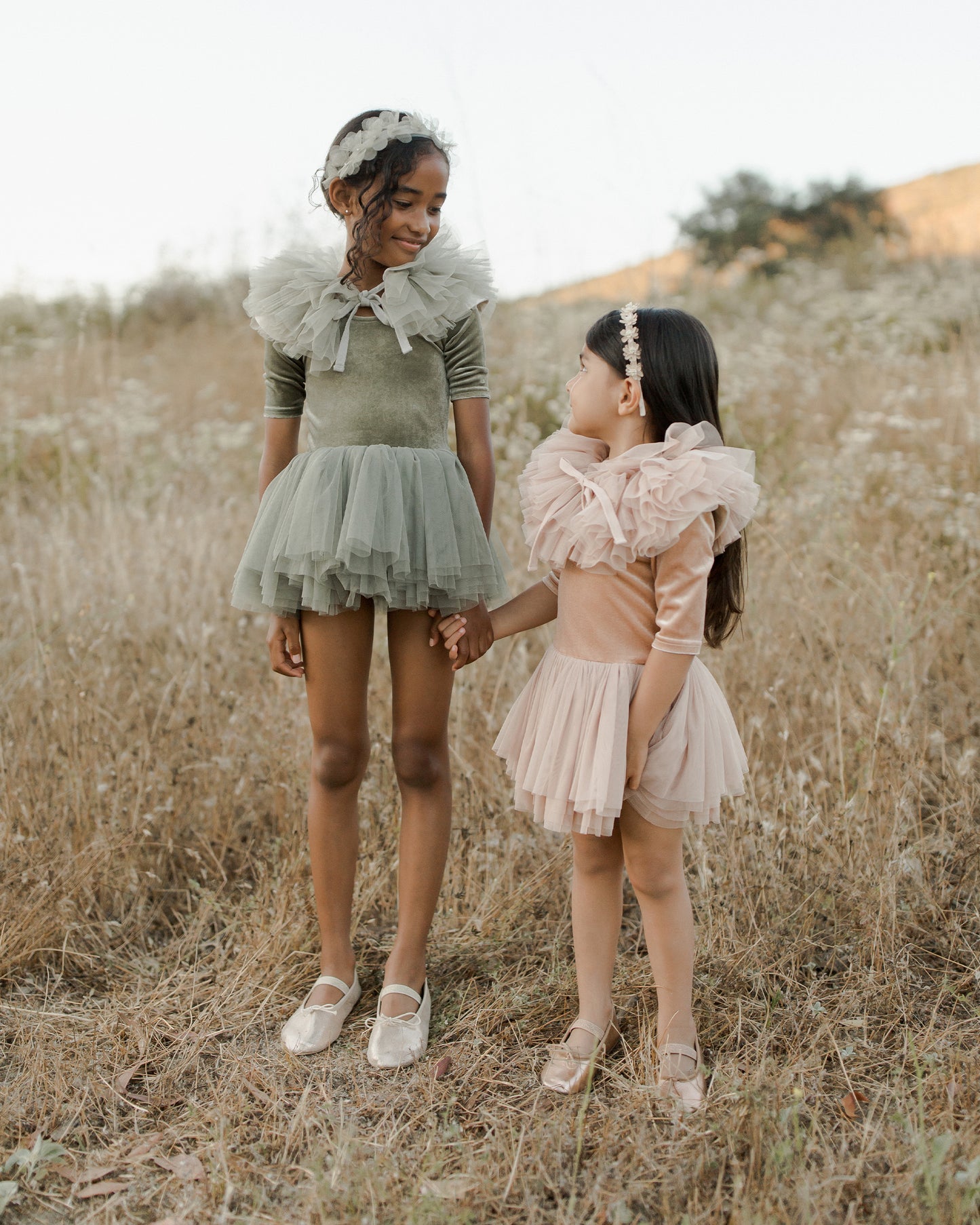 Ruffle Tulle Collar, Pine