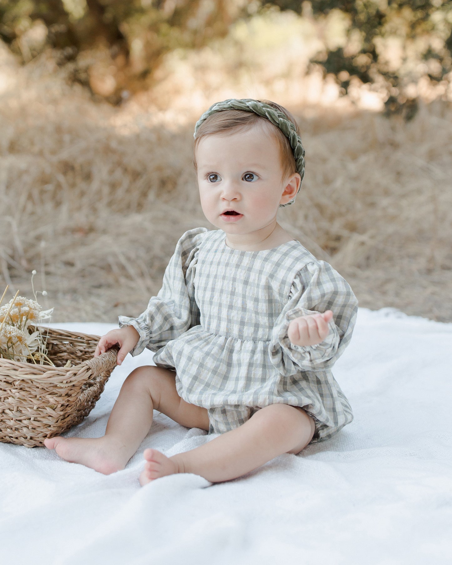 Luna Romper, Autumn Plaid