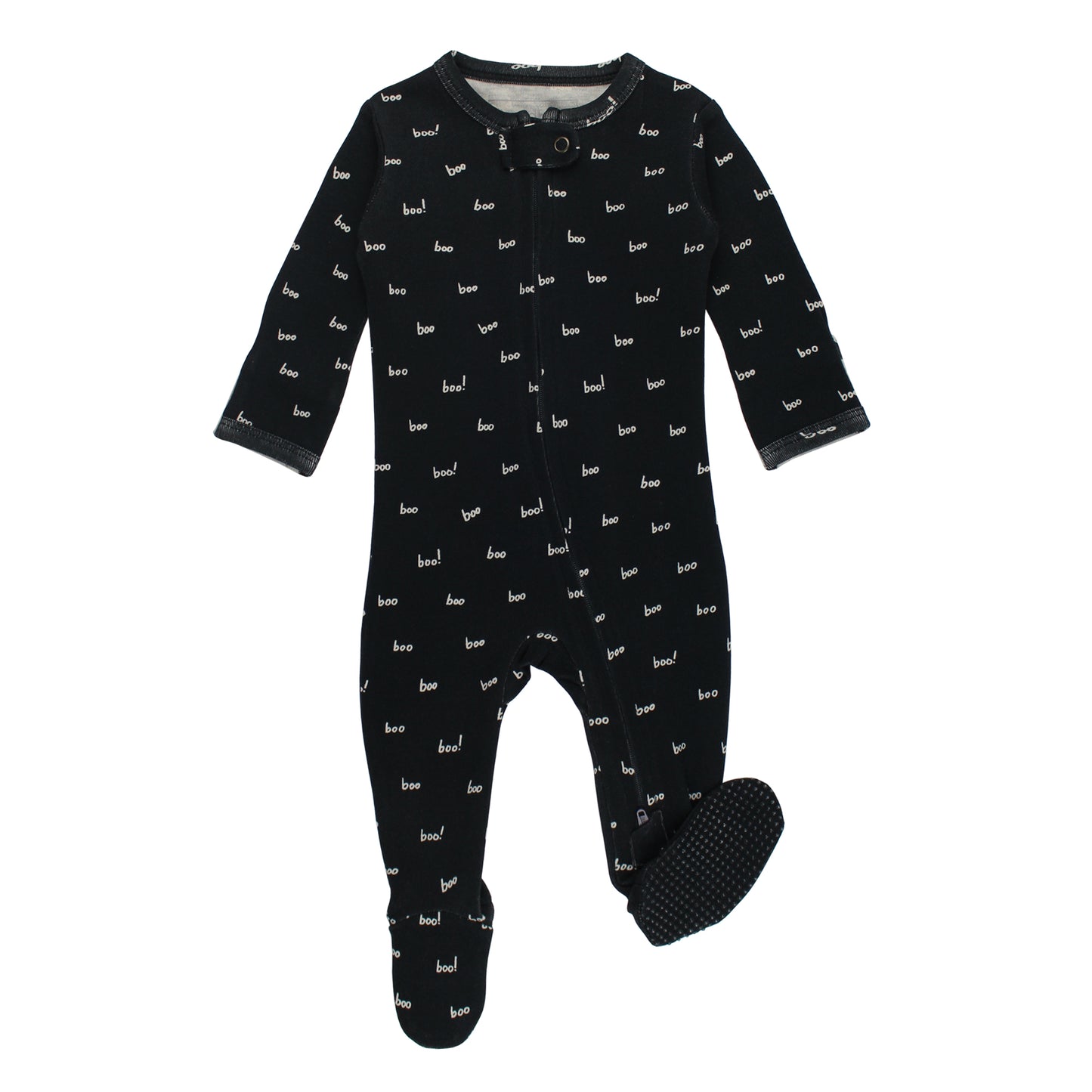 Organic 2-Way Zipper Footie, Boo