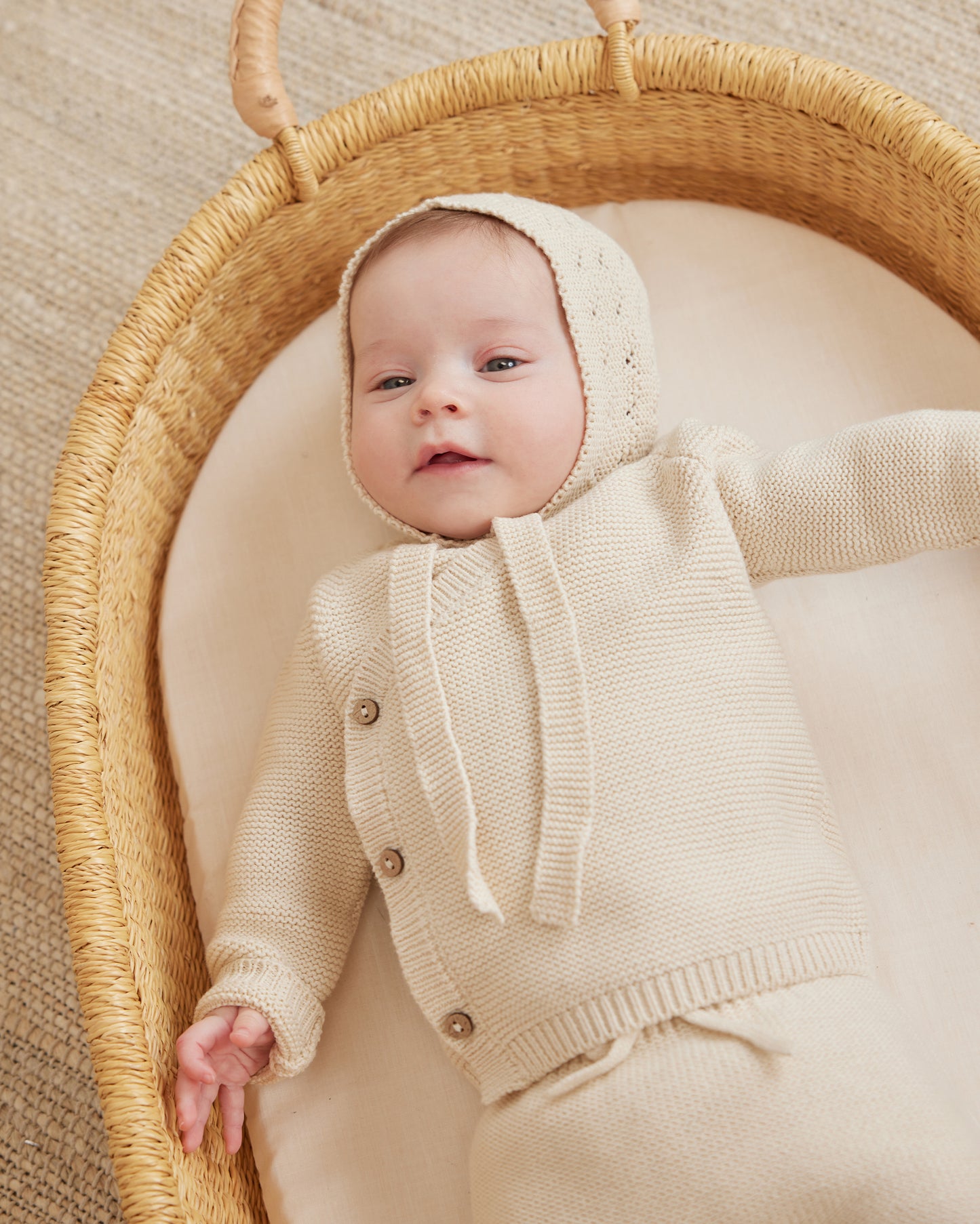 Organic Knit Wrap Top, Natural
