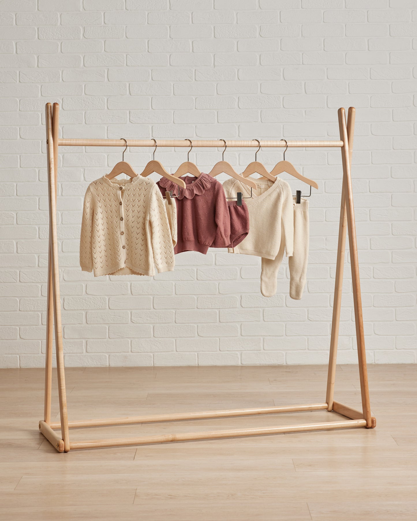 Organic Knit Wrap Top, Natural