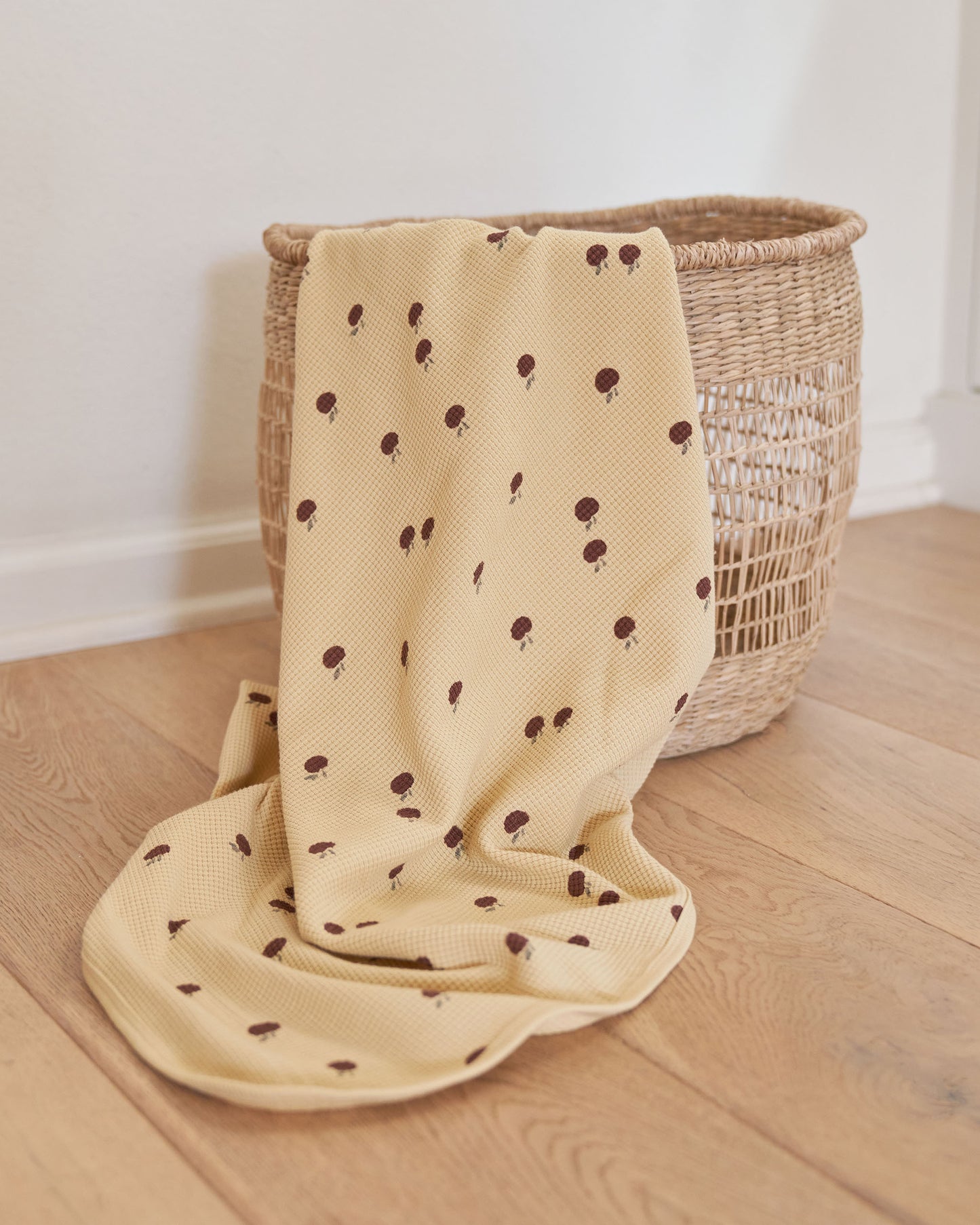 Organic Waffle Baby Blanket, Apples