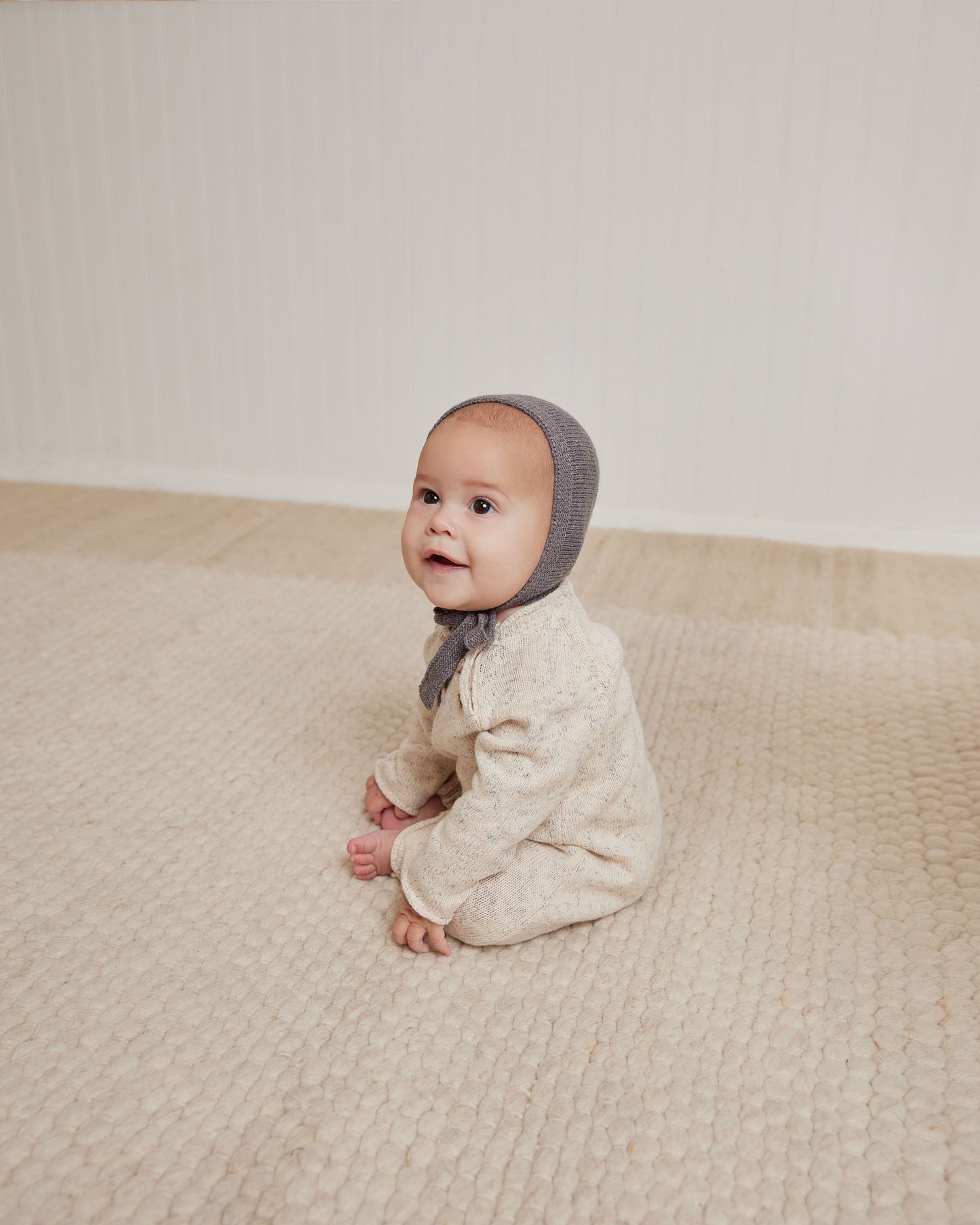 Speckled Knit Jumpsuit, Natural