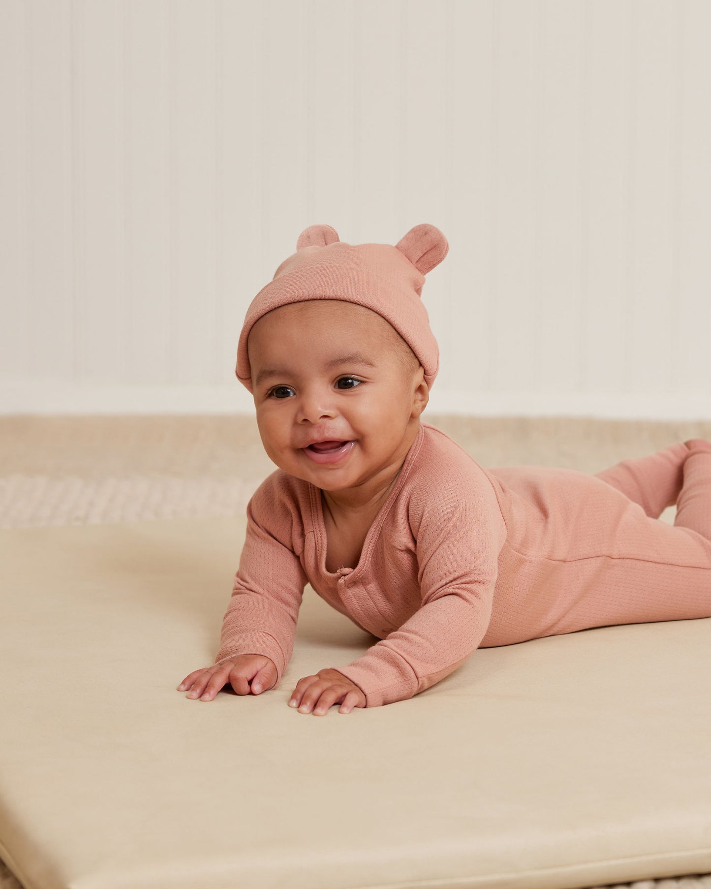 Organic Baby Bear Beanie, Rose