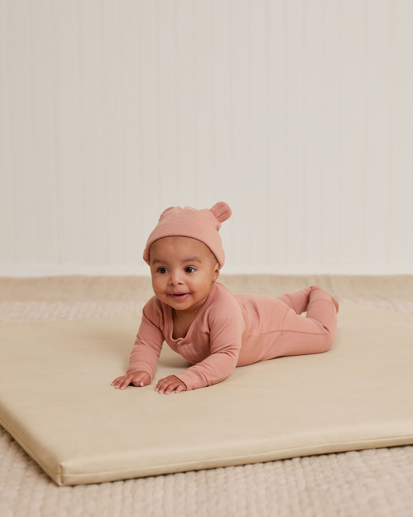 Organic Baby Bear Beanie, Rose