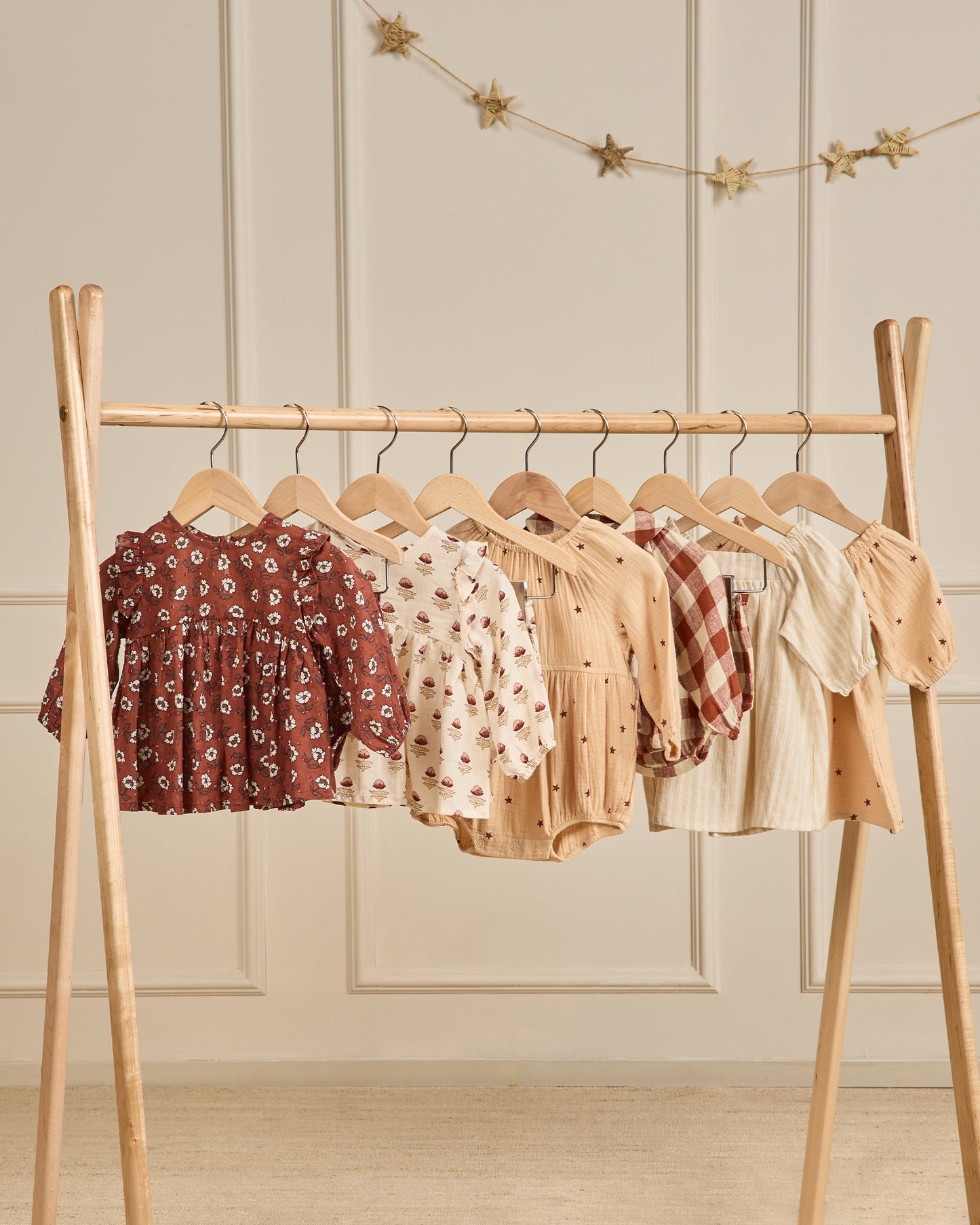 Rylee & Cru Long Sleeve Bubble Romper, Stars