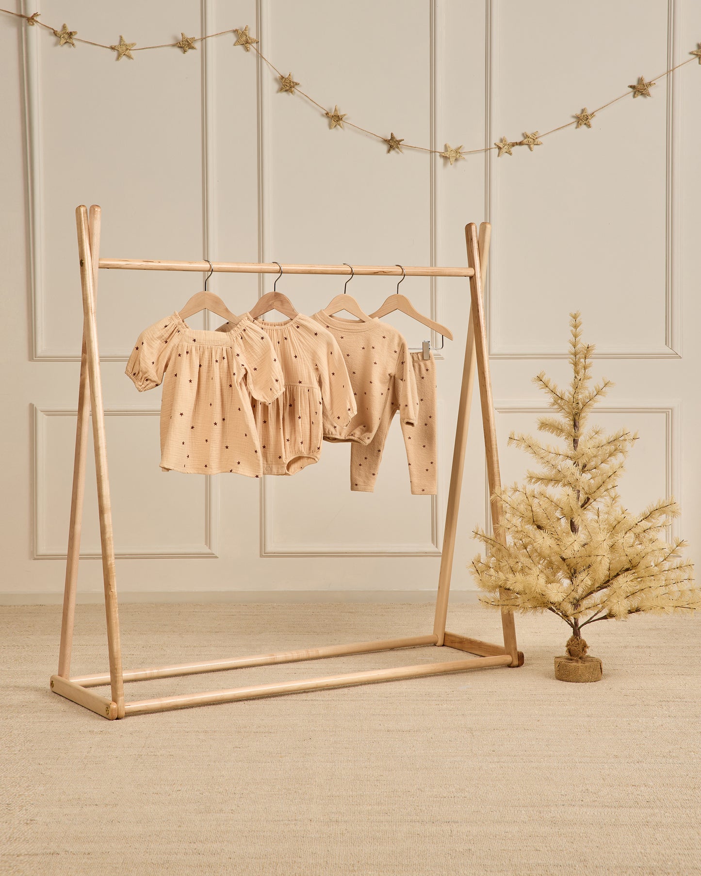 Rylee & Cru Long Sleeve Bubble Romper, Stars