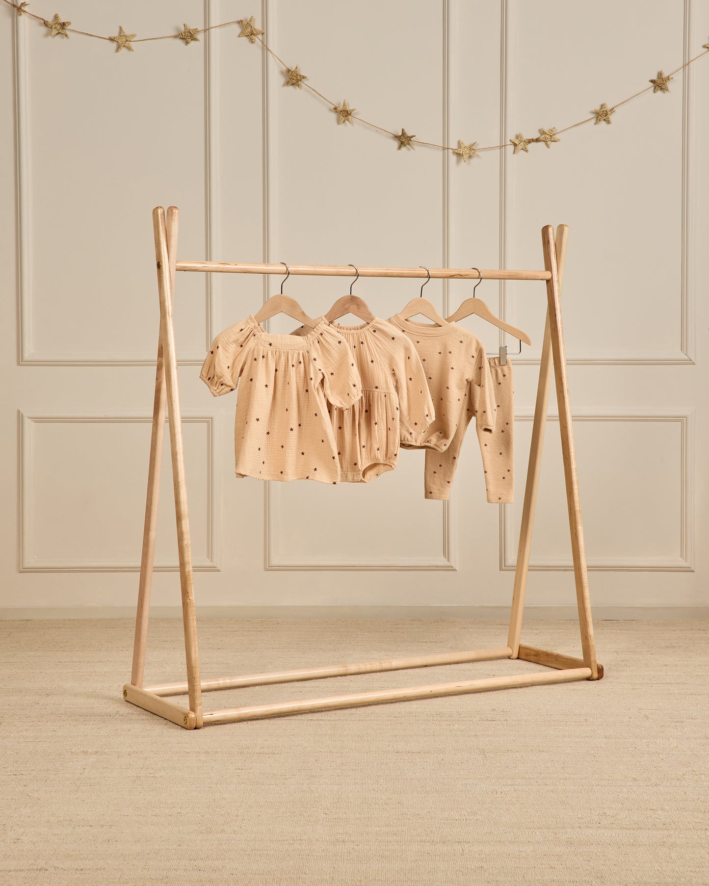 Rylee & Cru Long Sleeve Bubble Romper, Stars