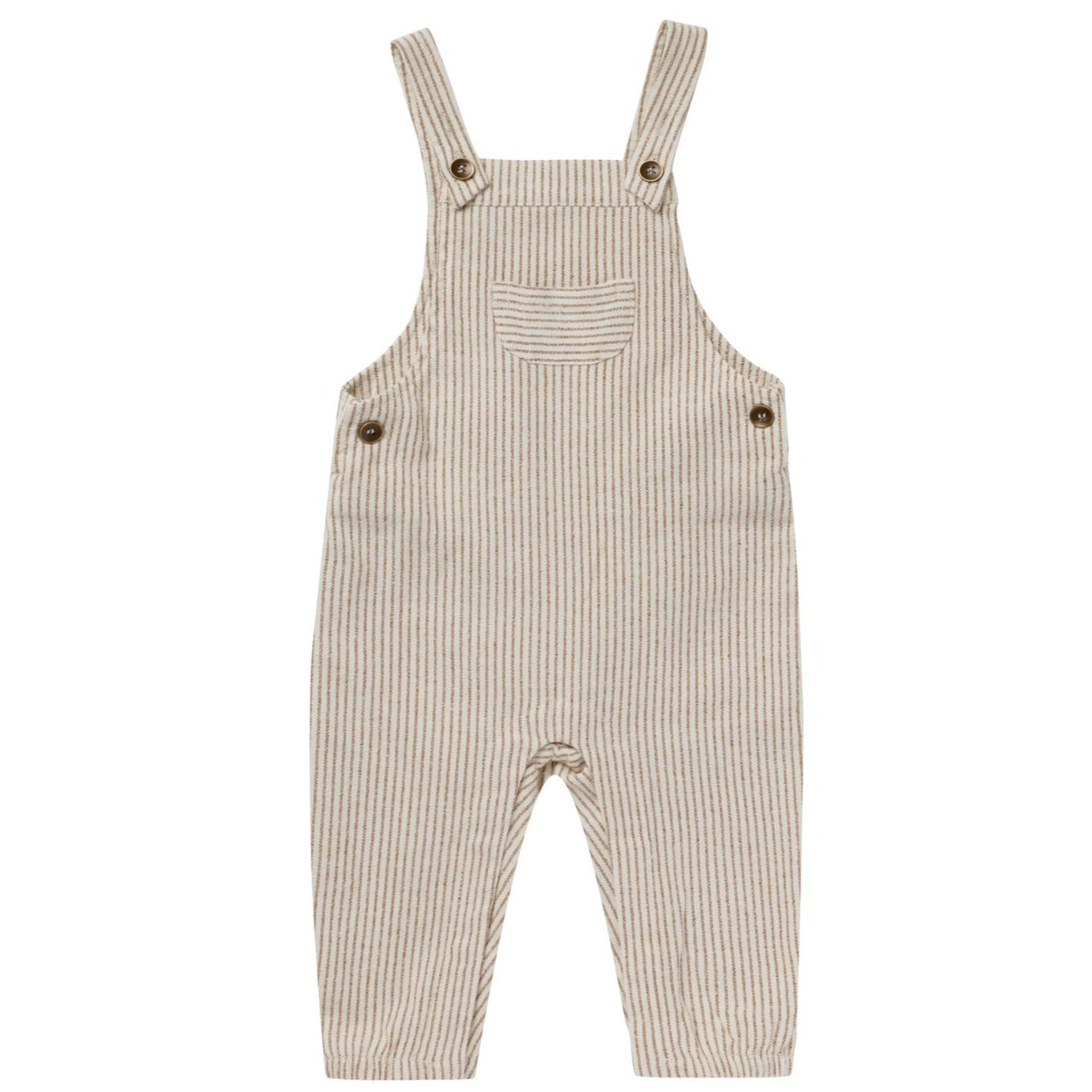 Rylee & Cru Baby Overalls, Brass Pinstripe