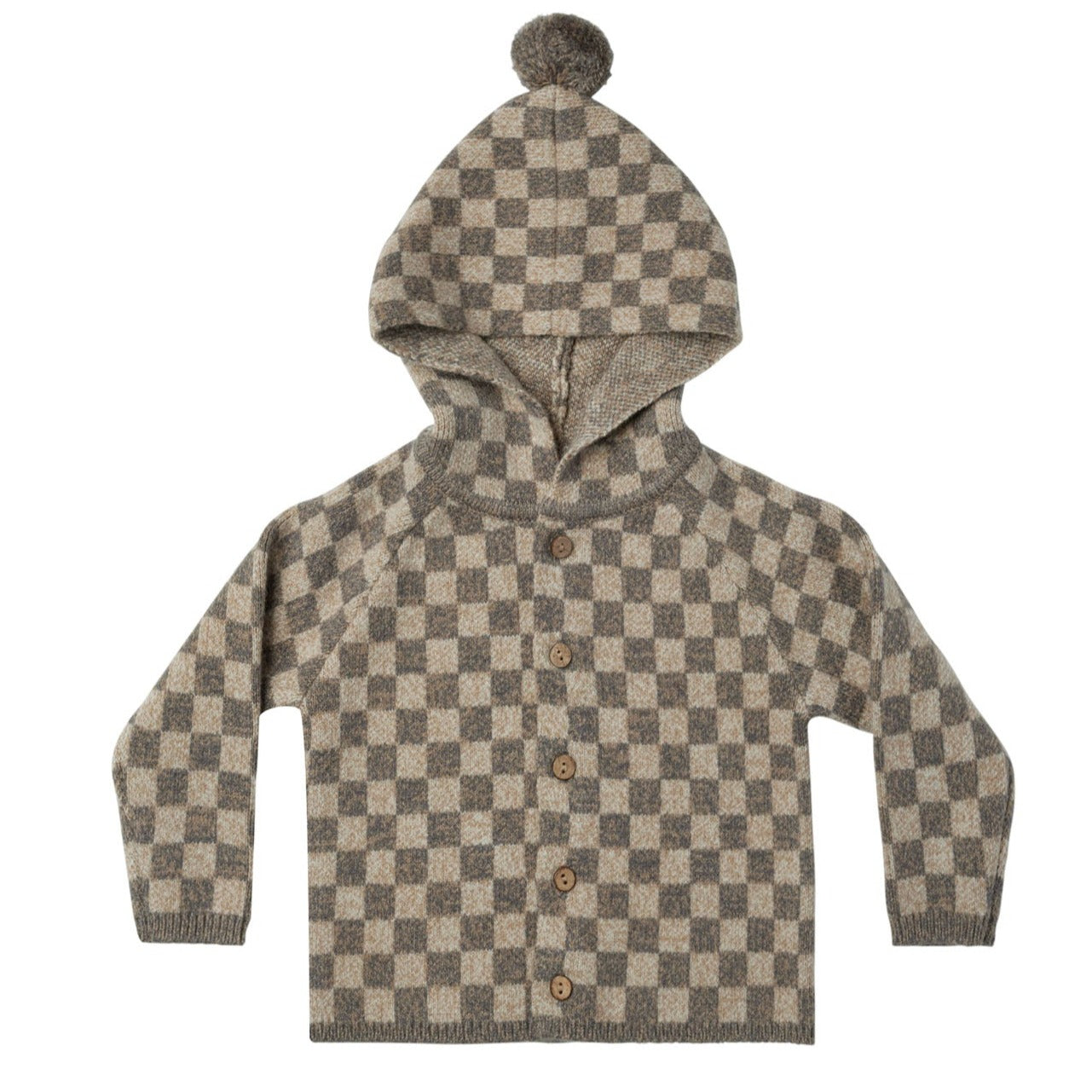 Rylee & Cru Tassle Cardigan, Heathered Check