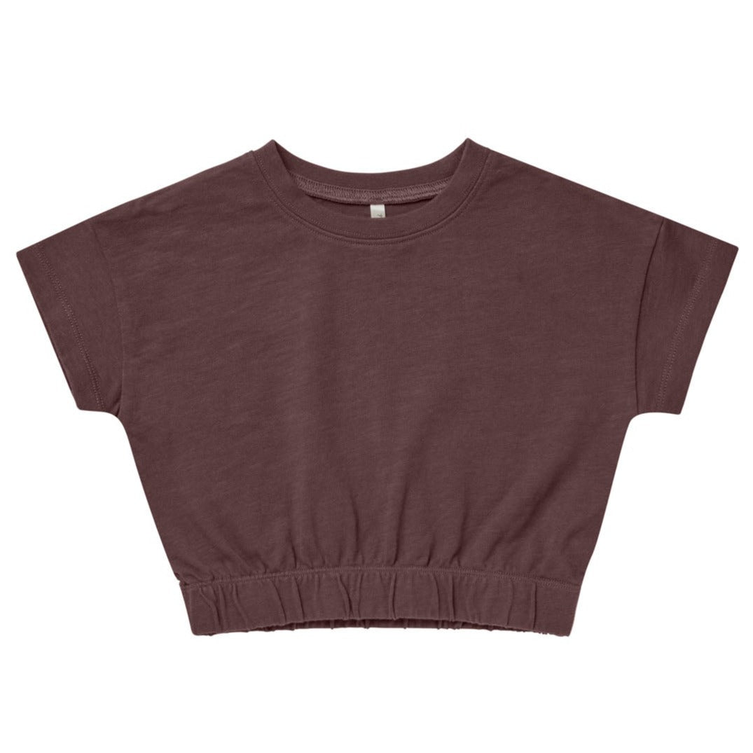 Rylee & Cru Cinched Jersey Tee, Plum