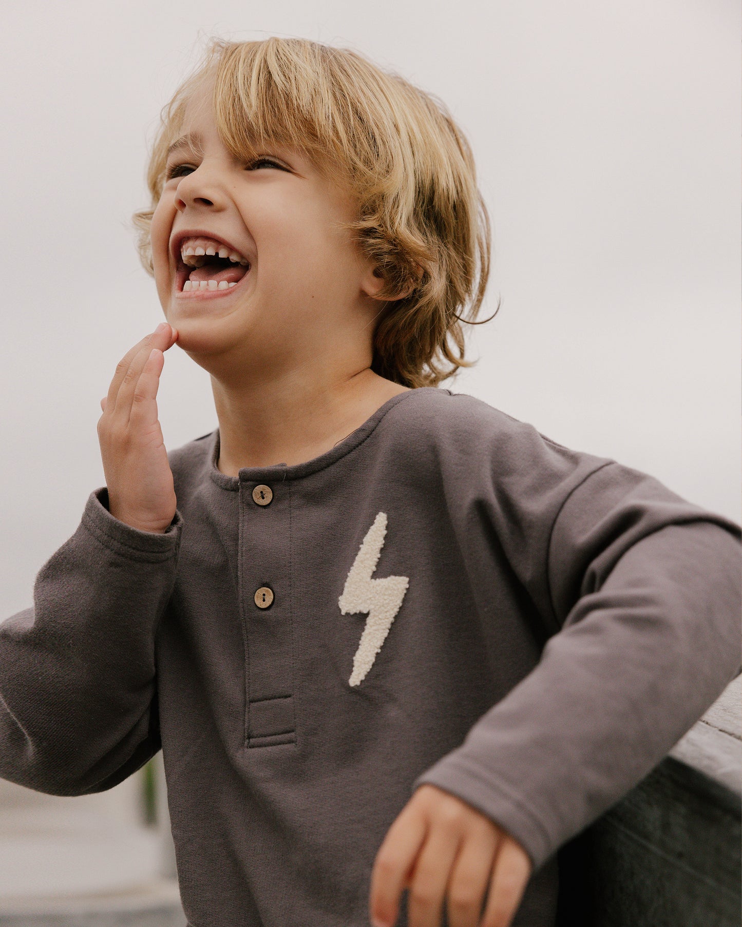 Rylee & Cru Henley Sweatshirt, Bolt