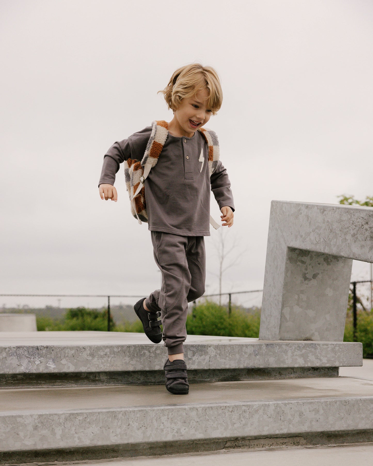 Rylee & Cru Henley Sweatshirt, Bolt