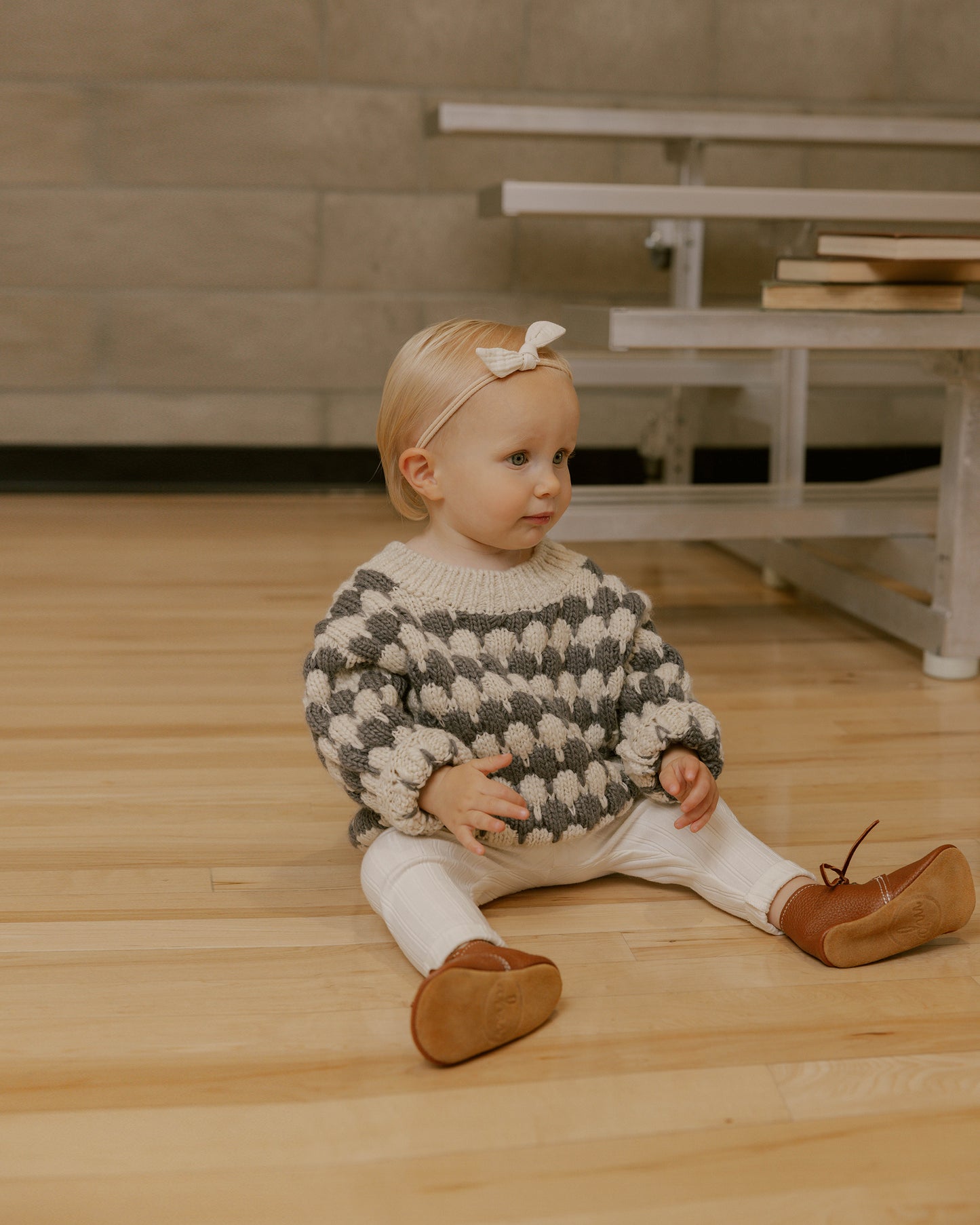 Rylee & Cru Relaxed Knit Sweater, Slate Stripe