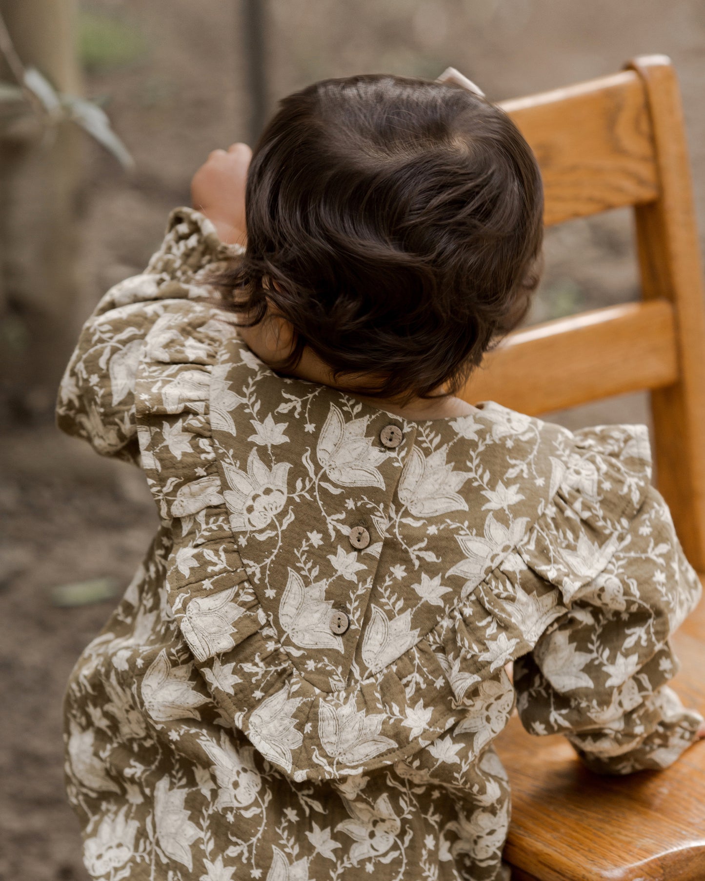Rylee & Cru Winnie Romper, Green Garden