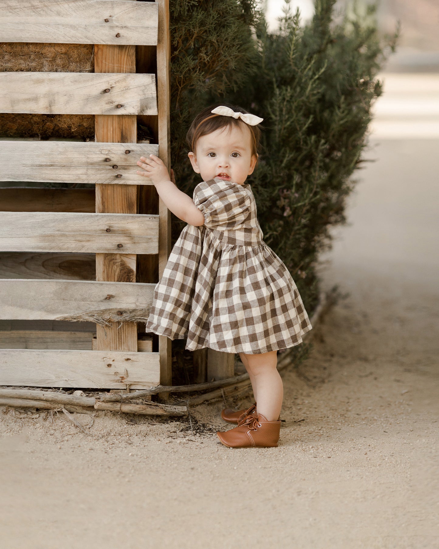 Rylee & Cru Marley Dress, Charcoal Check
