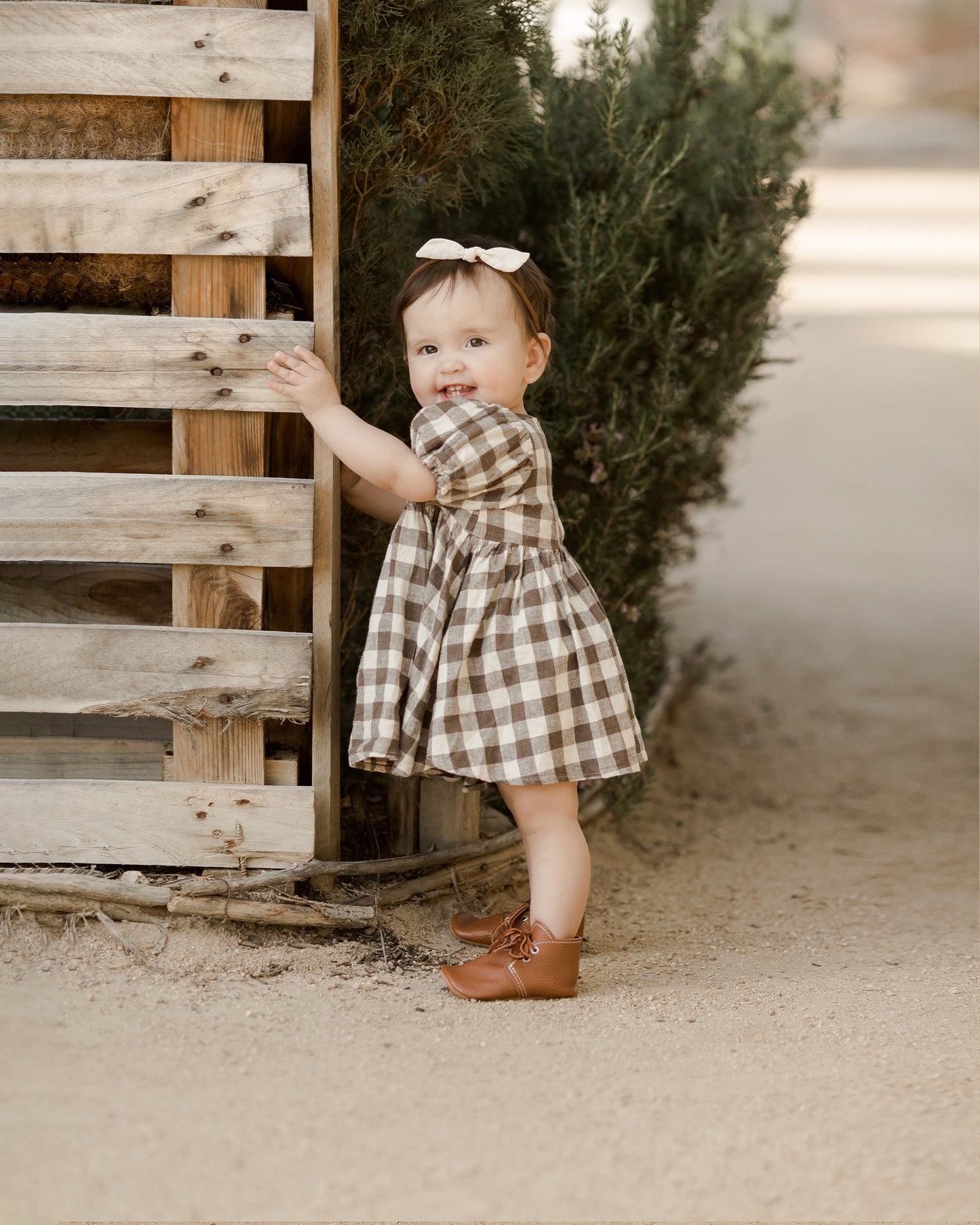 Rylee & Cru Marley Dress, Charcoal Check