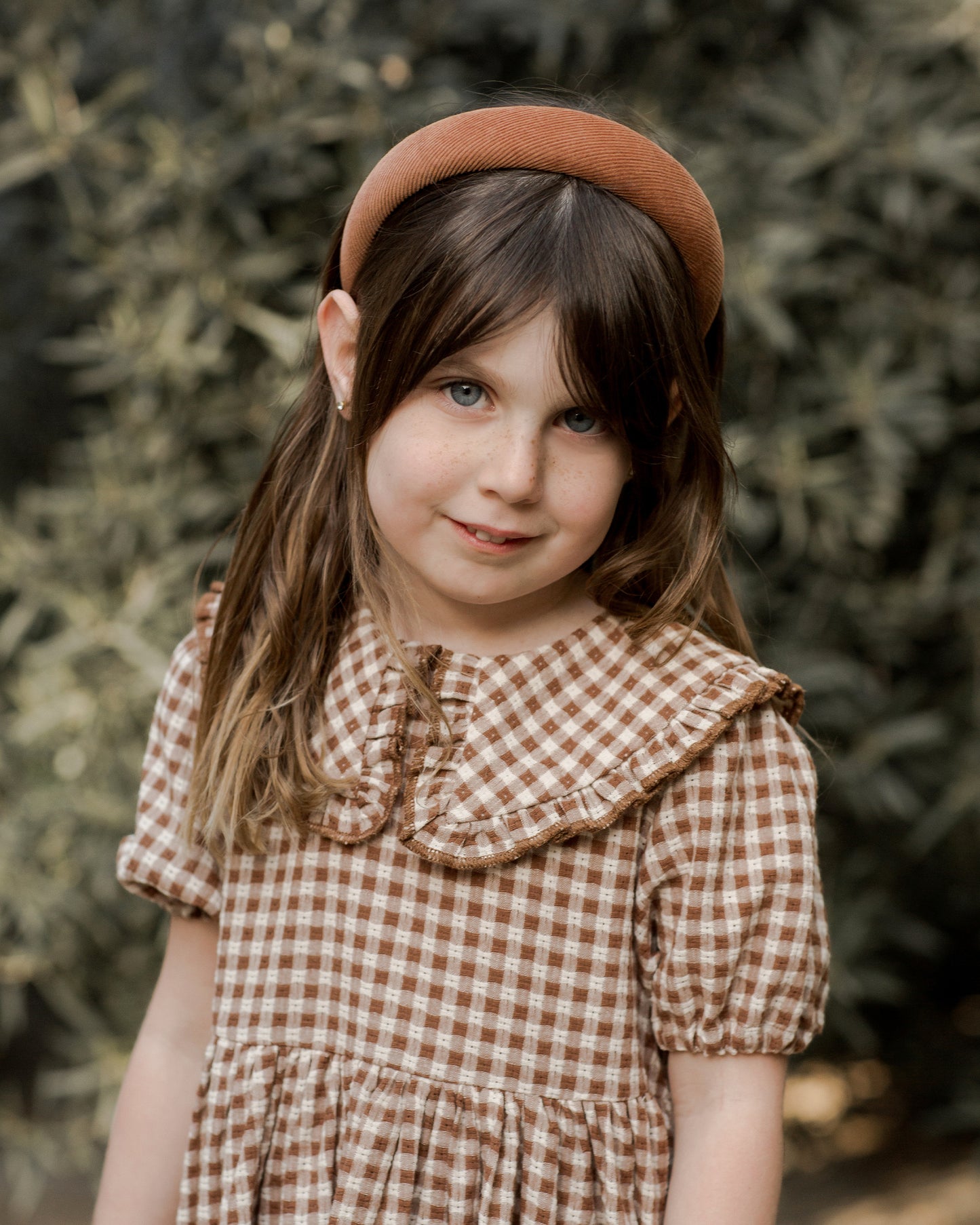 Rylee & Cru Camille Dress, Brown Gingham