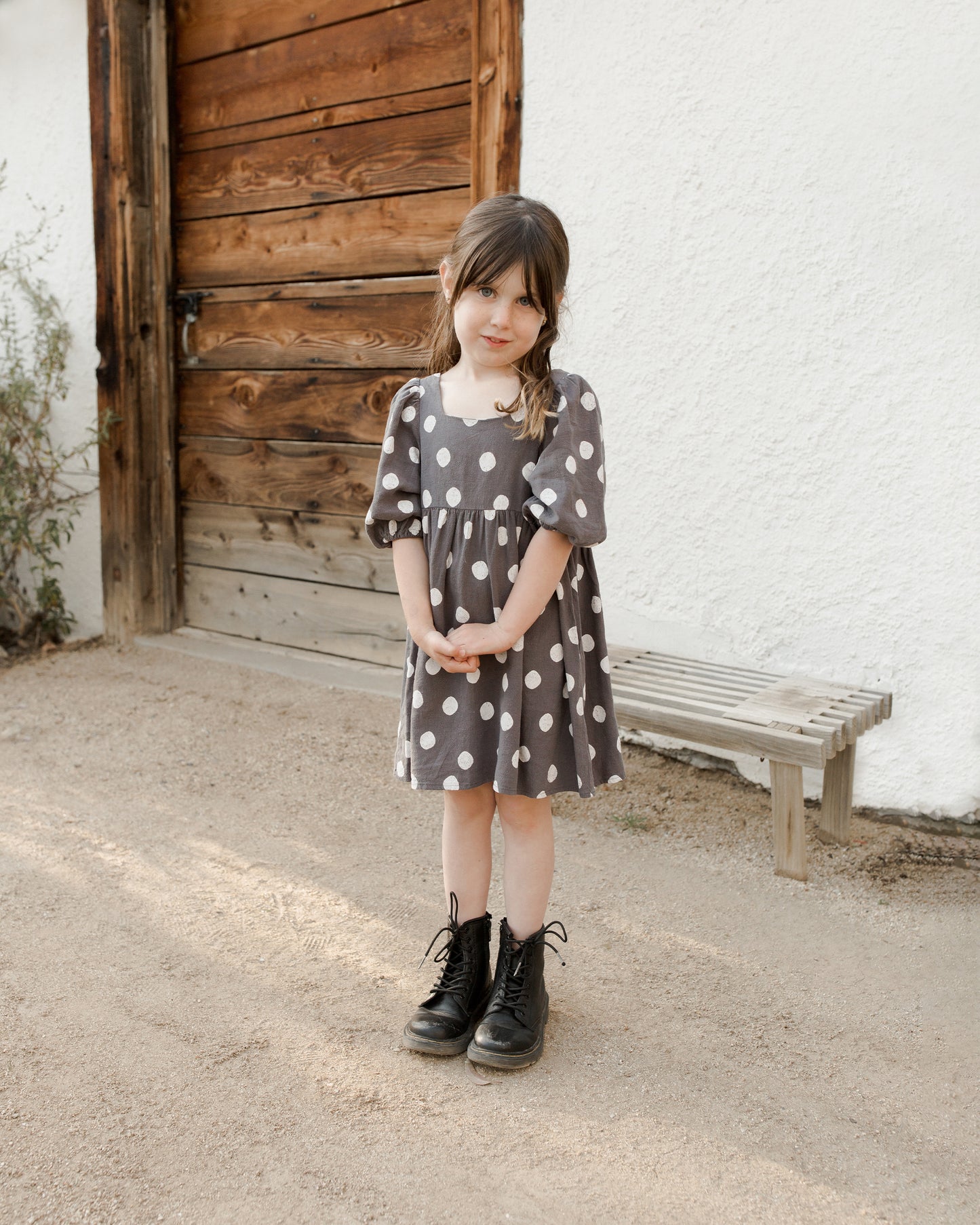 Rylee & Cru Gretta Babydoll Dress, Dotty