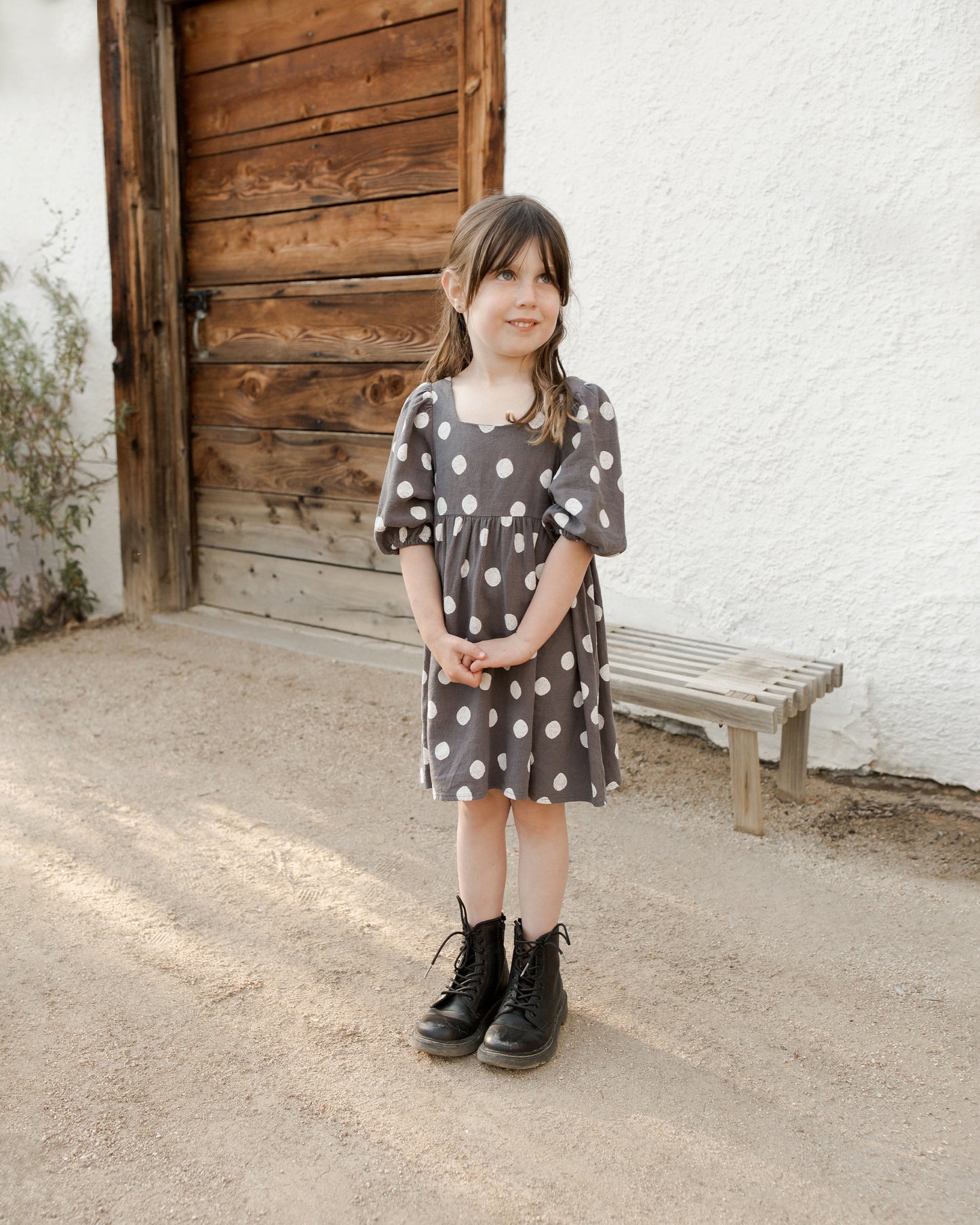 Rylee & Cru Gretta Babydoll Dress, Dotty