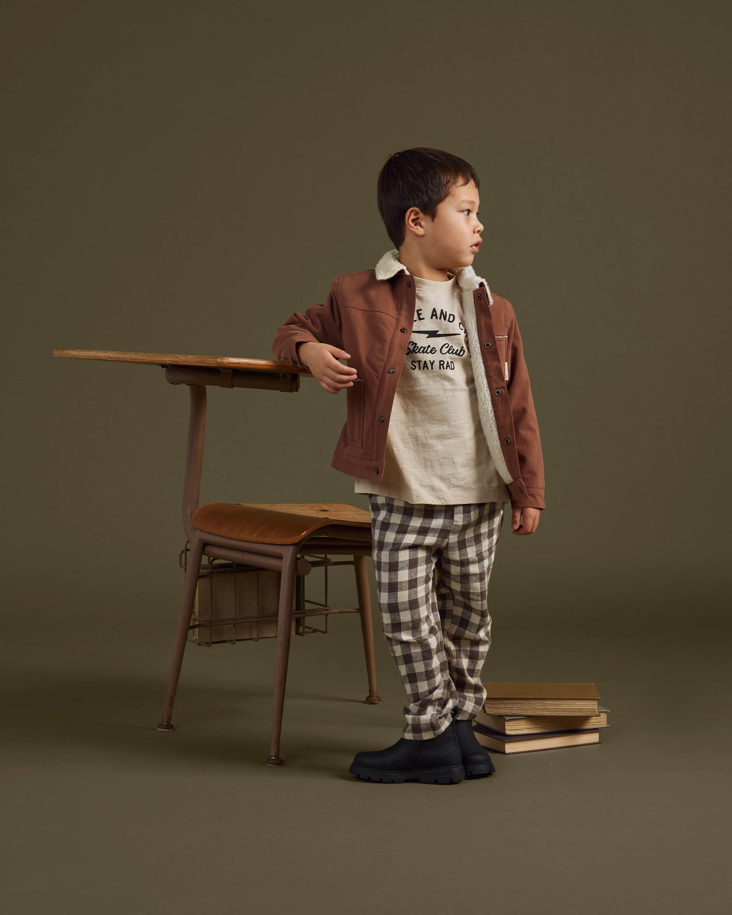 Rylee & Cru Otis Pant, Charcoal Check