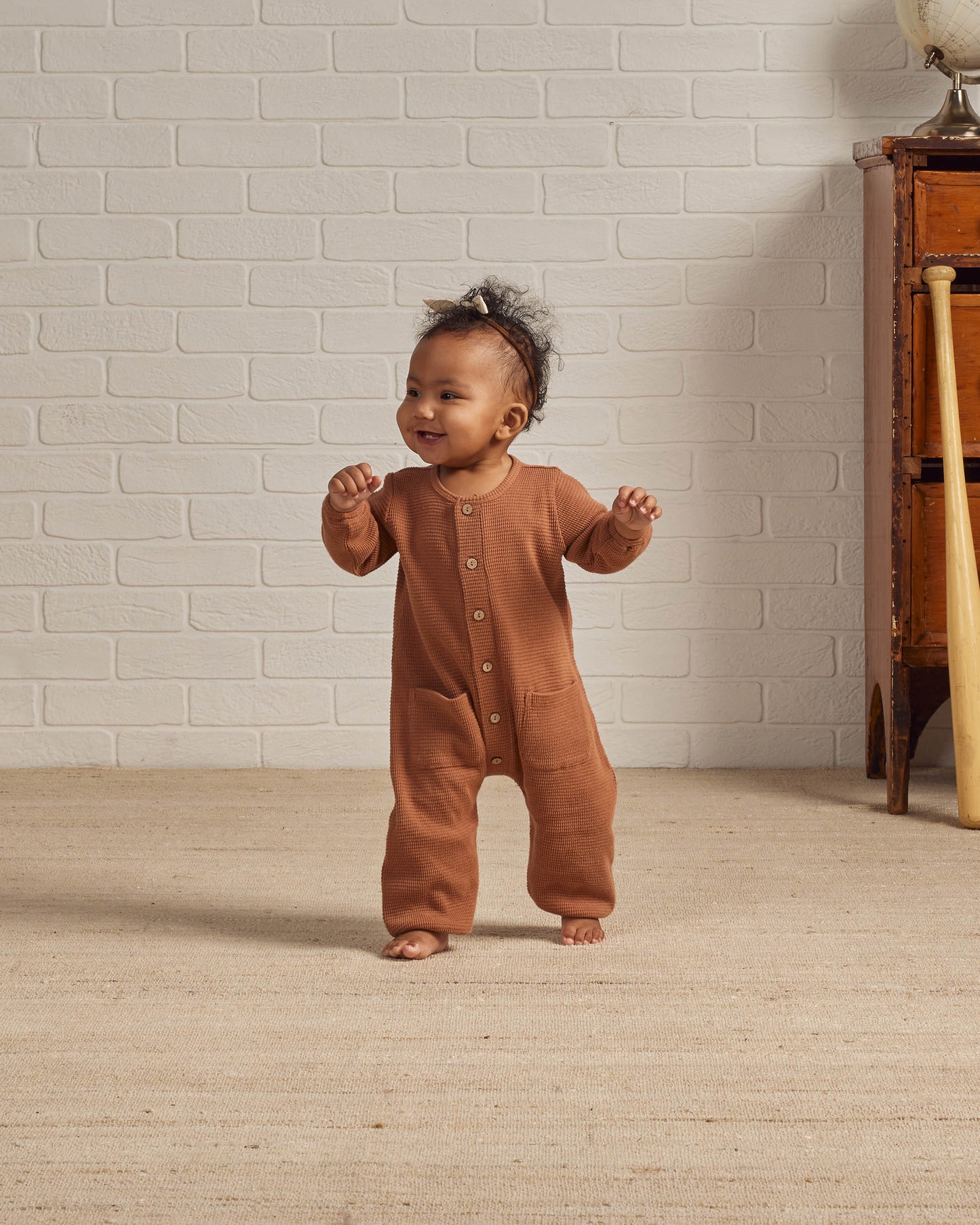 Rylee & Cru Long Sleeve Jumpsuit, Spice